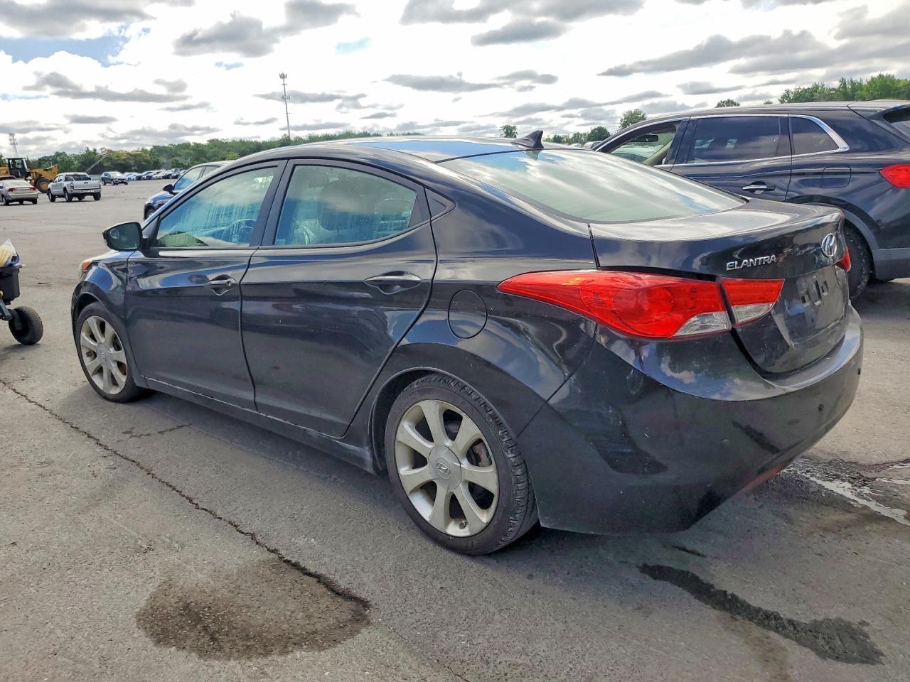 2012 Hyundai Elantra Limited Черный vin: 5NPDH4AE9CH110628