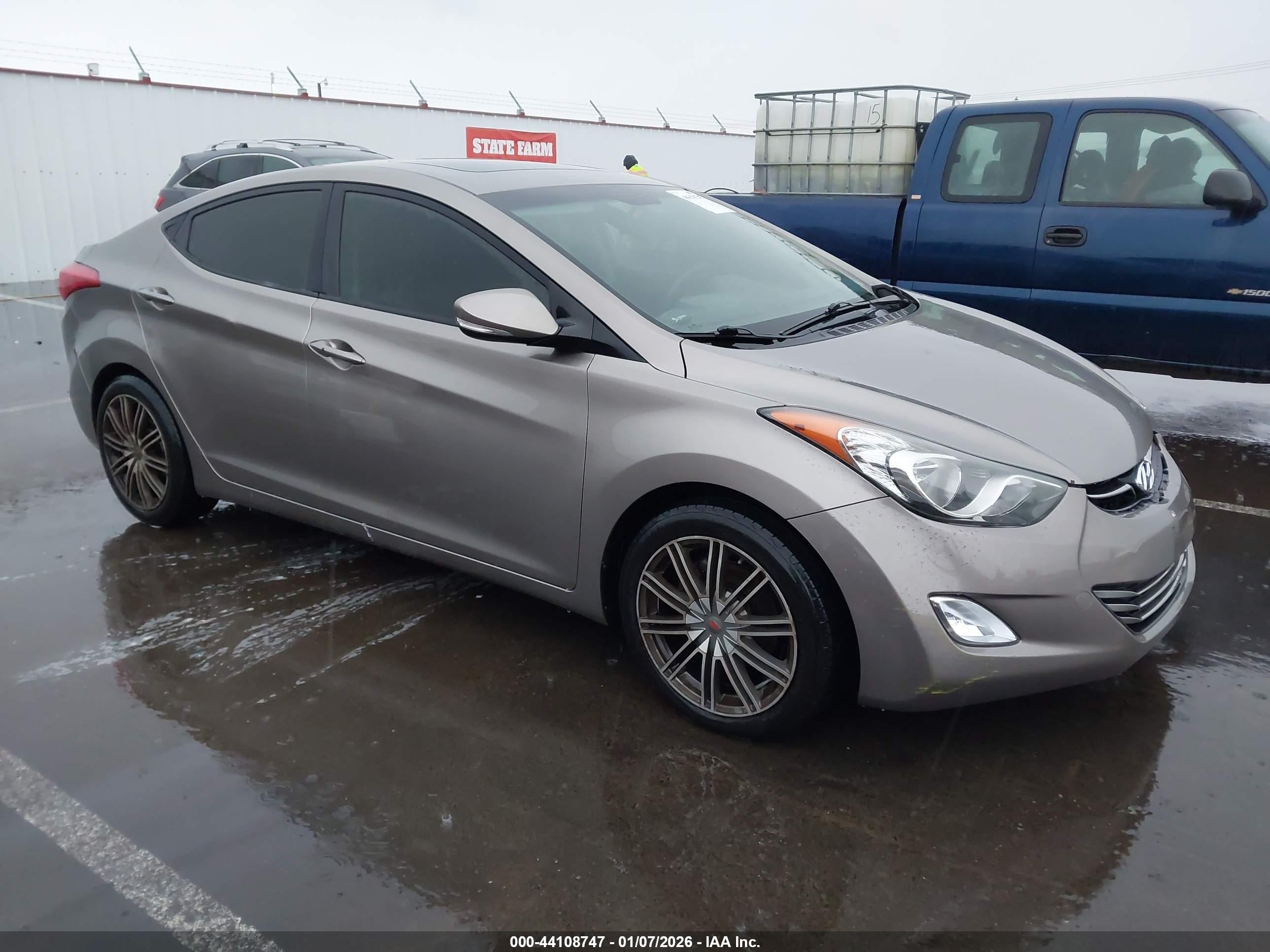 2012 Hyundai Elantra Limited Gray vin: 5NPDH4AE9CH111570