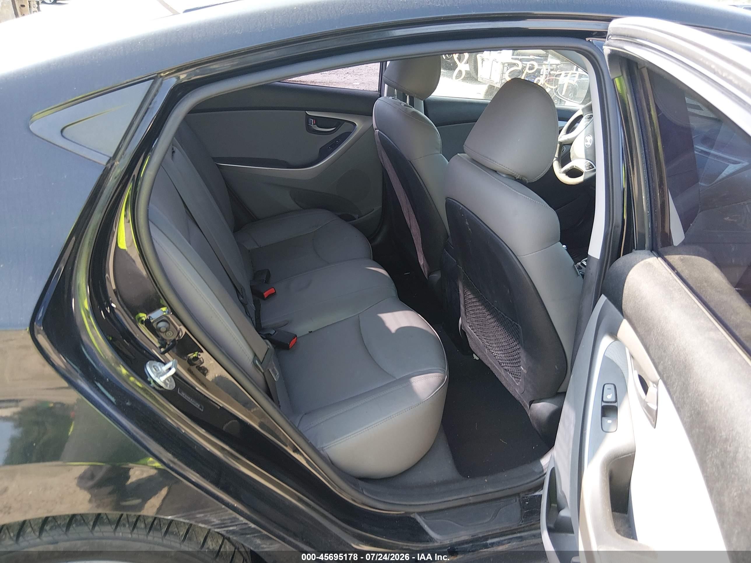 2012 Hyundai Elantra Limited Black vin: 5NPDH4AE9CH112458
