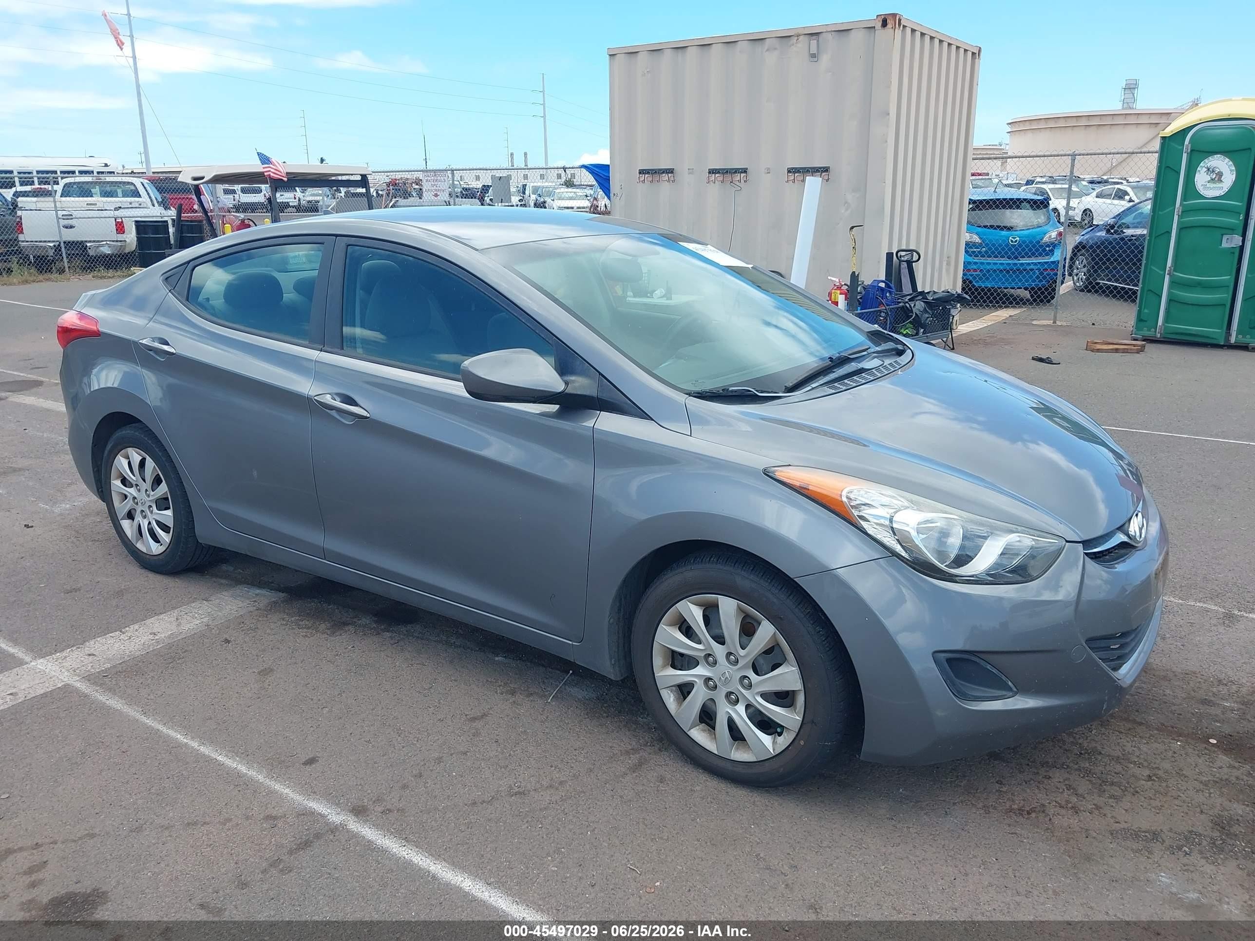 2012 Hyundai Elantra Gls Gray vin: 5NPDH4AE9CH119233