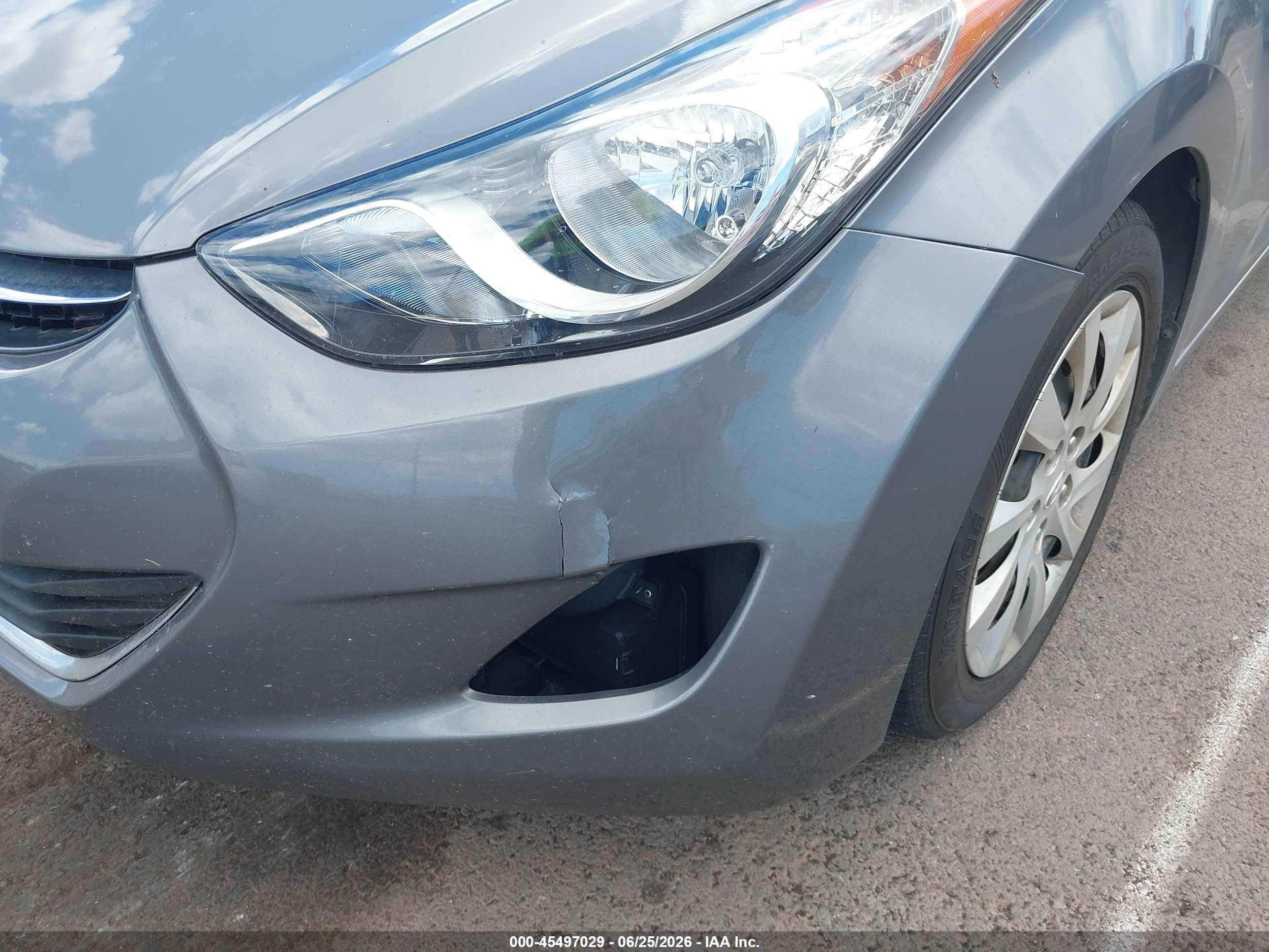 2012 Hyundai Elantra Gls Серый vin: 5NPDH4AE9CH119233