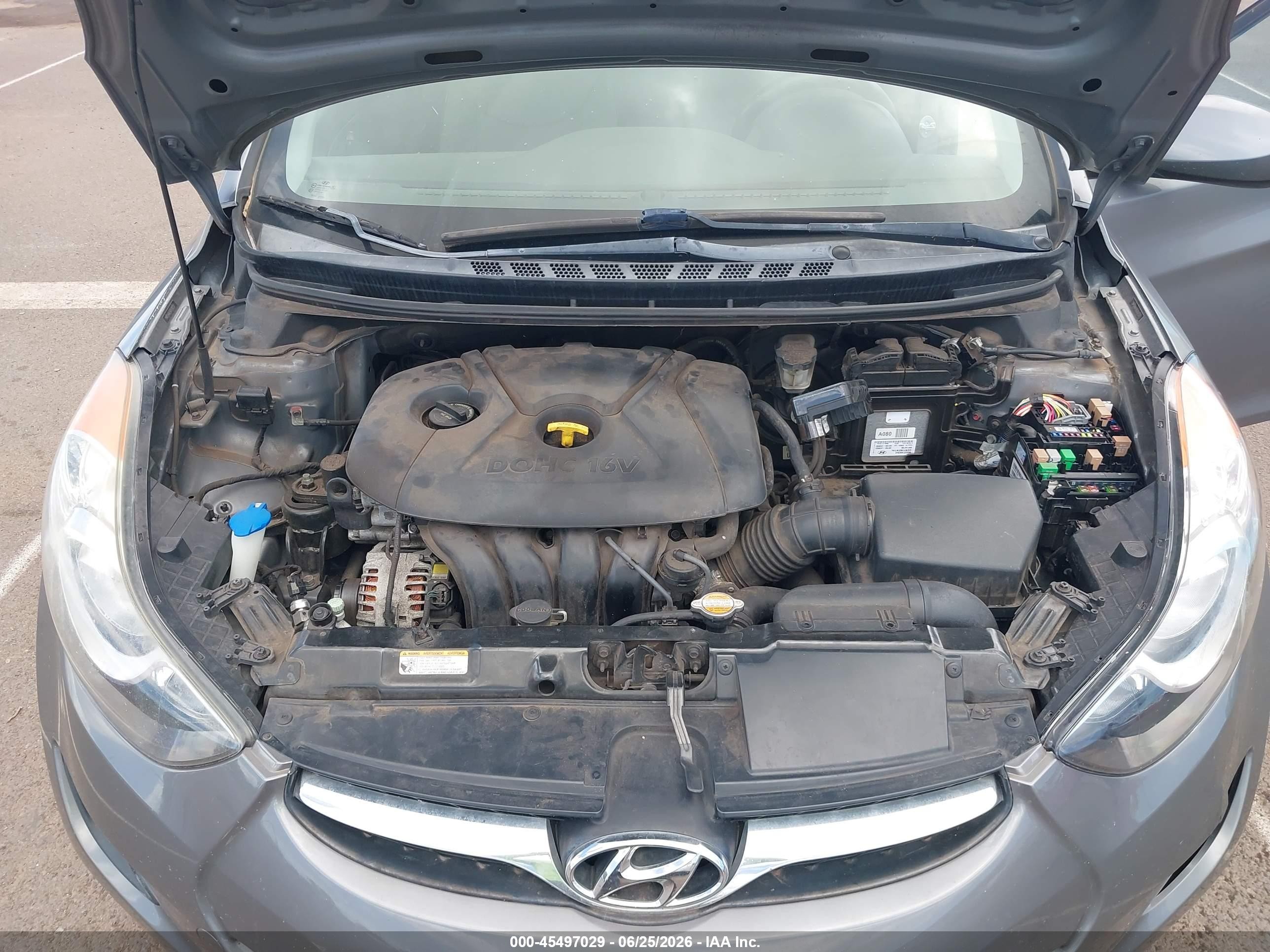 2012 Hyundai Elantra Gls Серый vin: 5NPDH4AE9CH119233