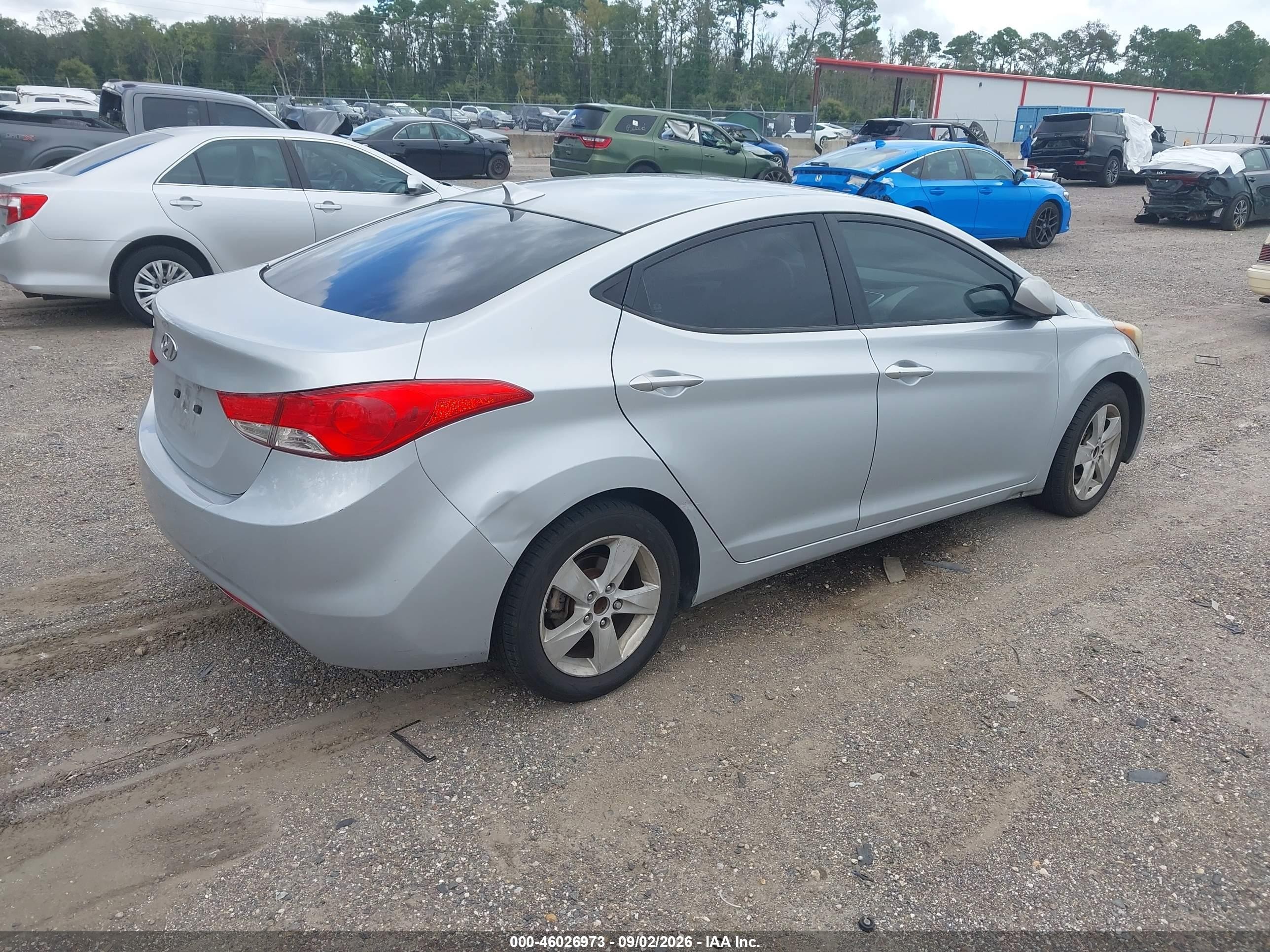 2012 Hyundai Elantra Gls Silver vin: 5NPDH4AE9CH121015