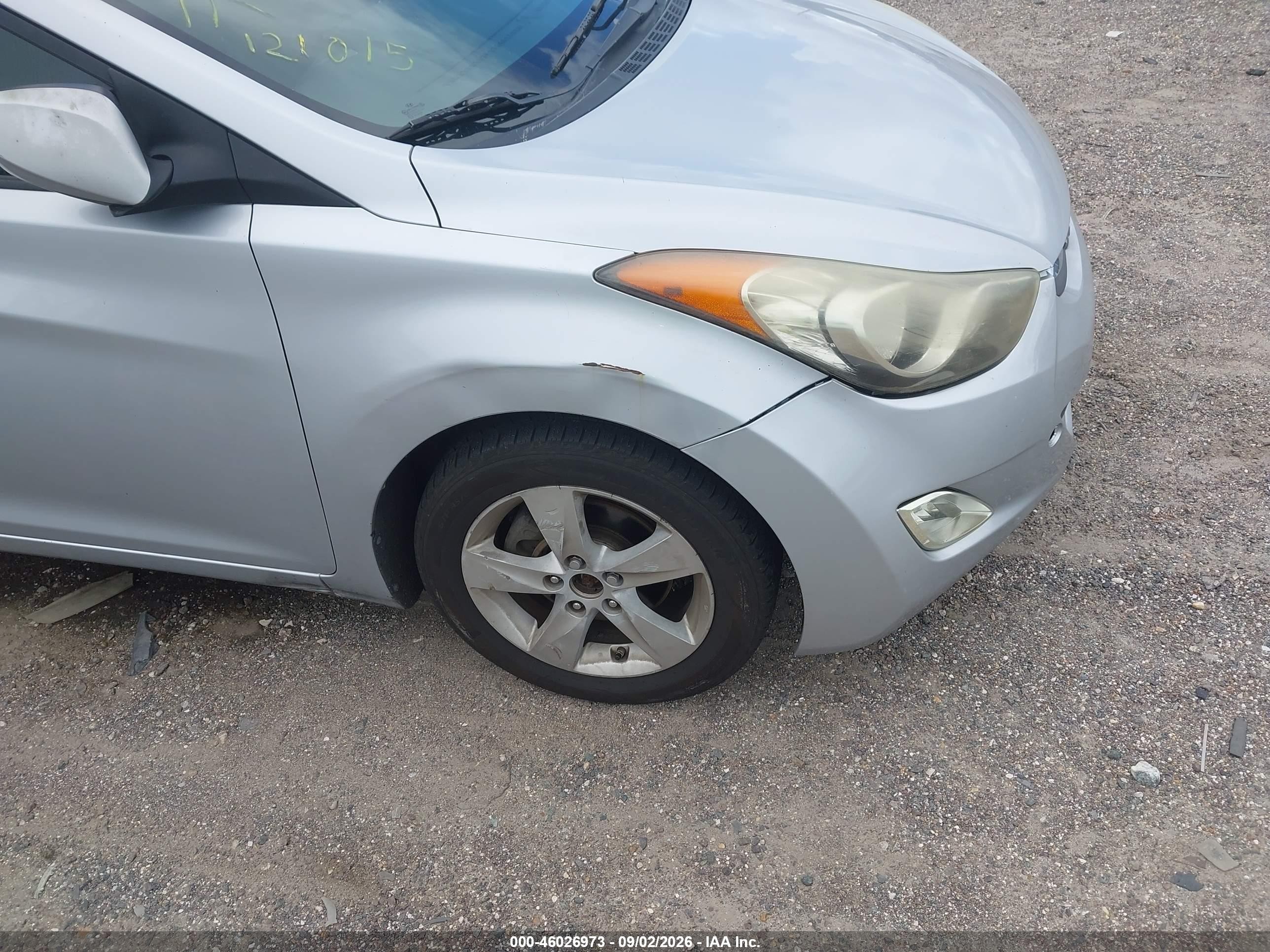2012 Hyundai Elantra Gls Silver vin: 5NPDH4AE9CH121015