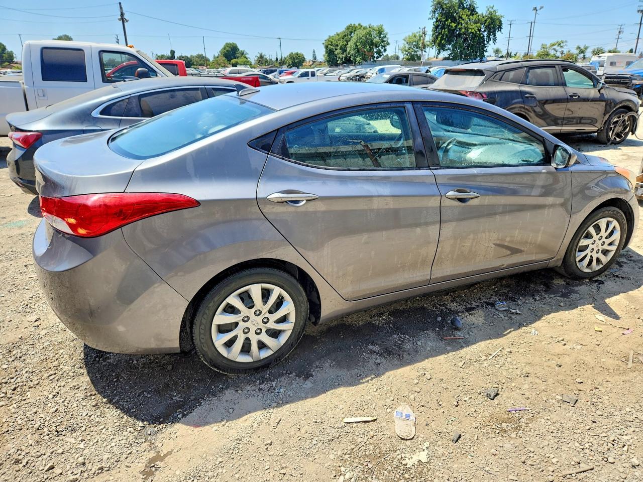 2012 Hyundai Elantra Gls Gray vin: 5NPDH4AE9CH125663