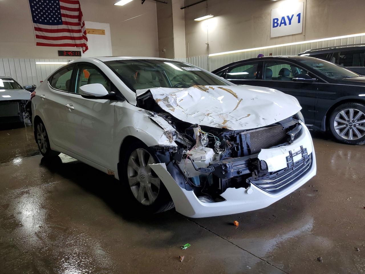 2012 Hyundai Elantra Limited White vin: 5NPDH4AE9CH145167