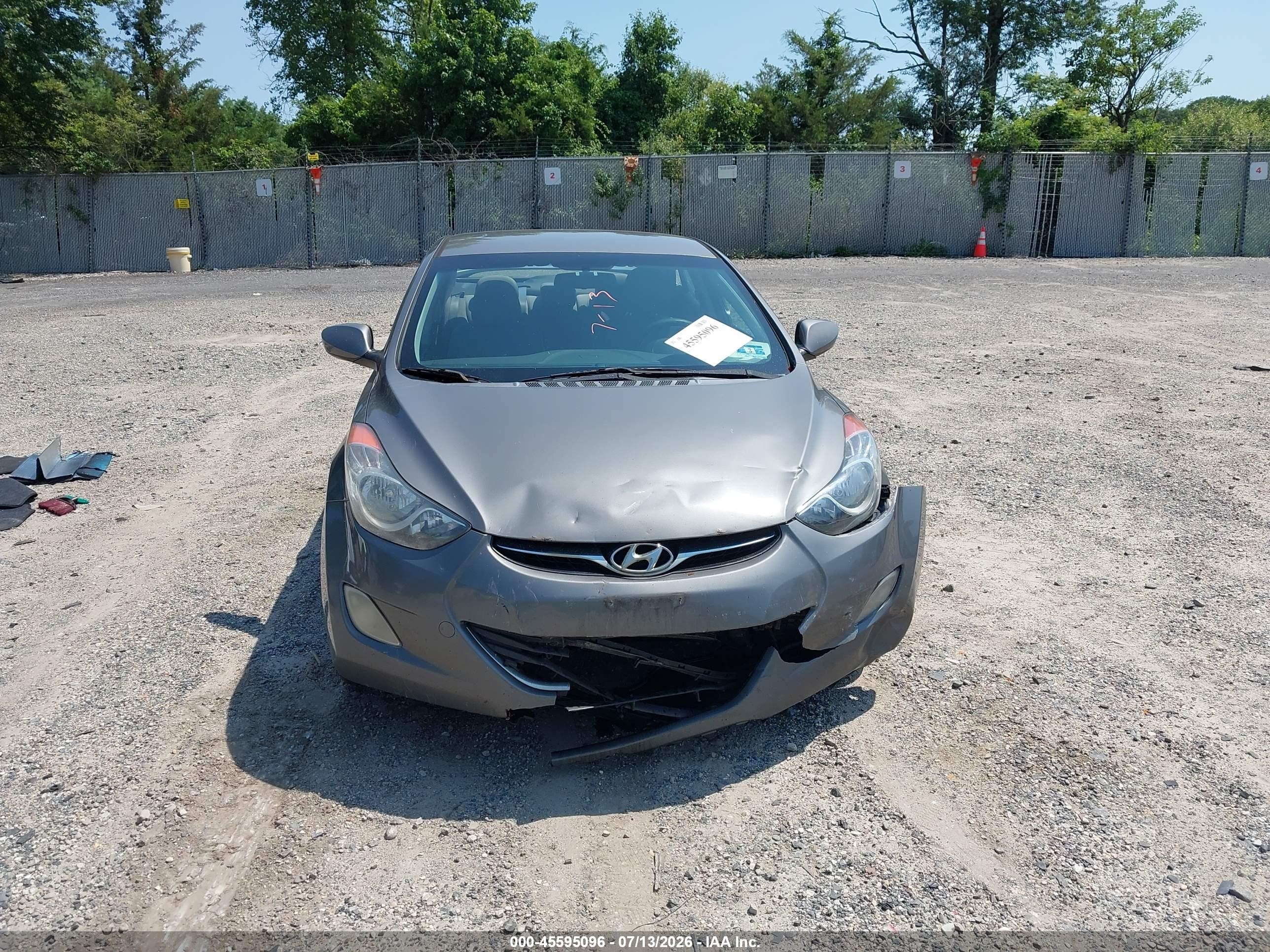 2013 Hyundai Elantra Gls Gray vin: 5NPDH4AE9DH156655