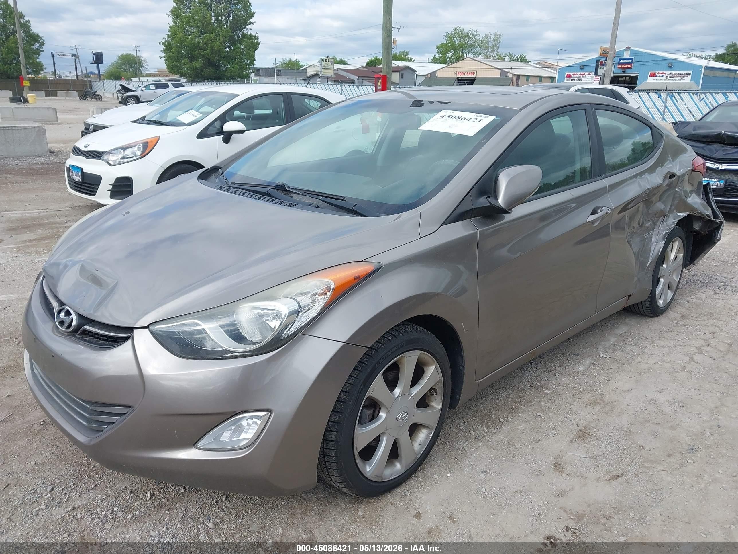 2013 Hyundai Elantra Limited Champagne vin: 5NPDH4AE9DH159443