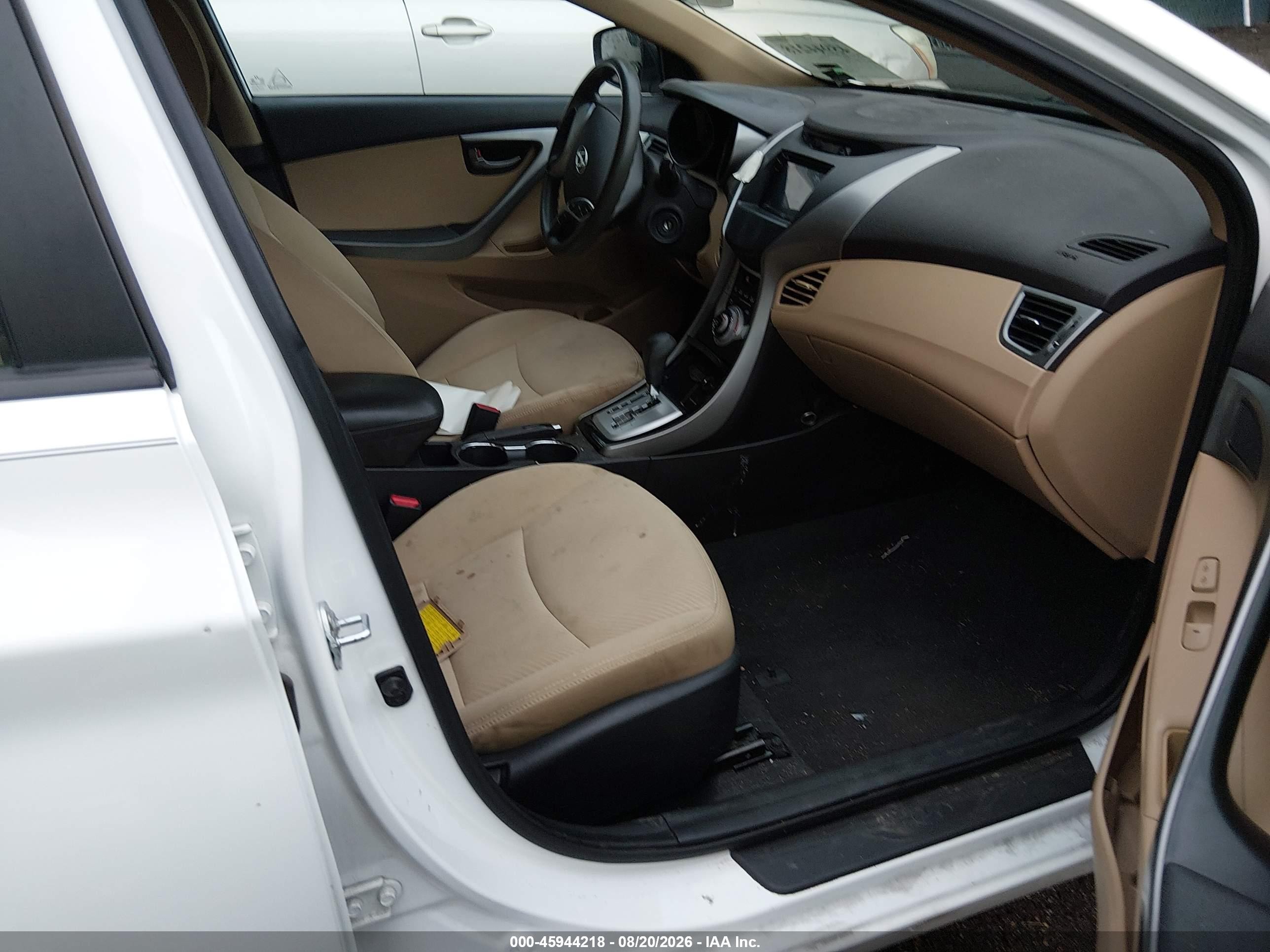 2013 Hyundai Elantra Gls White vin: 5NPDH4AE9DH162049