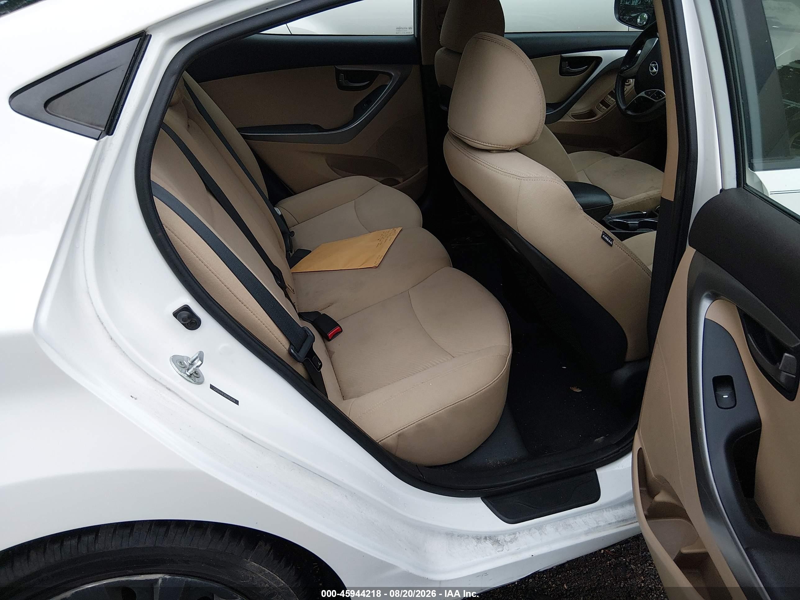 2013 Hyundai Elantra Gls White vin: 5NPDH4AE9DH162049