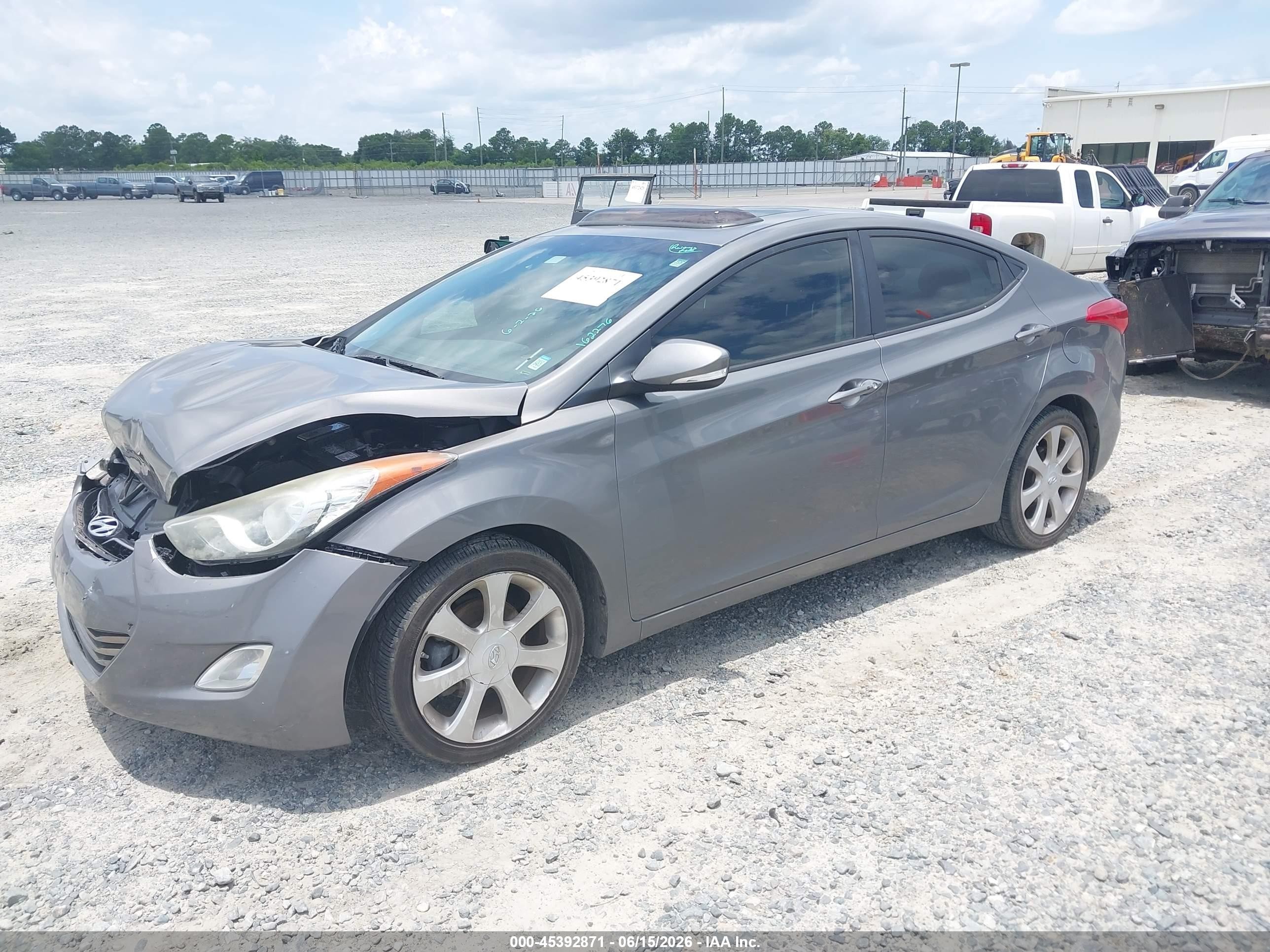 2013 Hyundai Elantra Limited Gray vin: 5NPDH4AE9DH162276