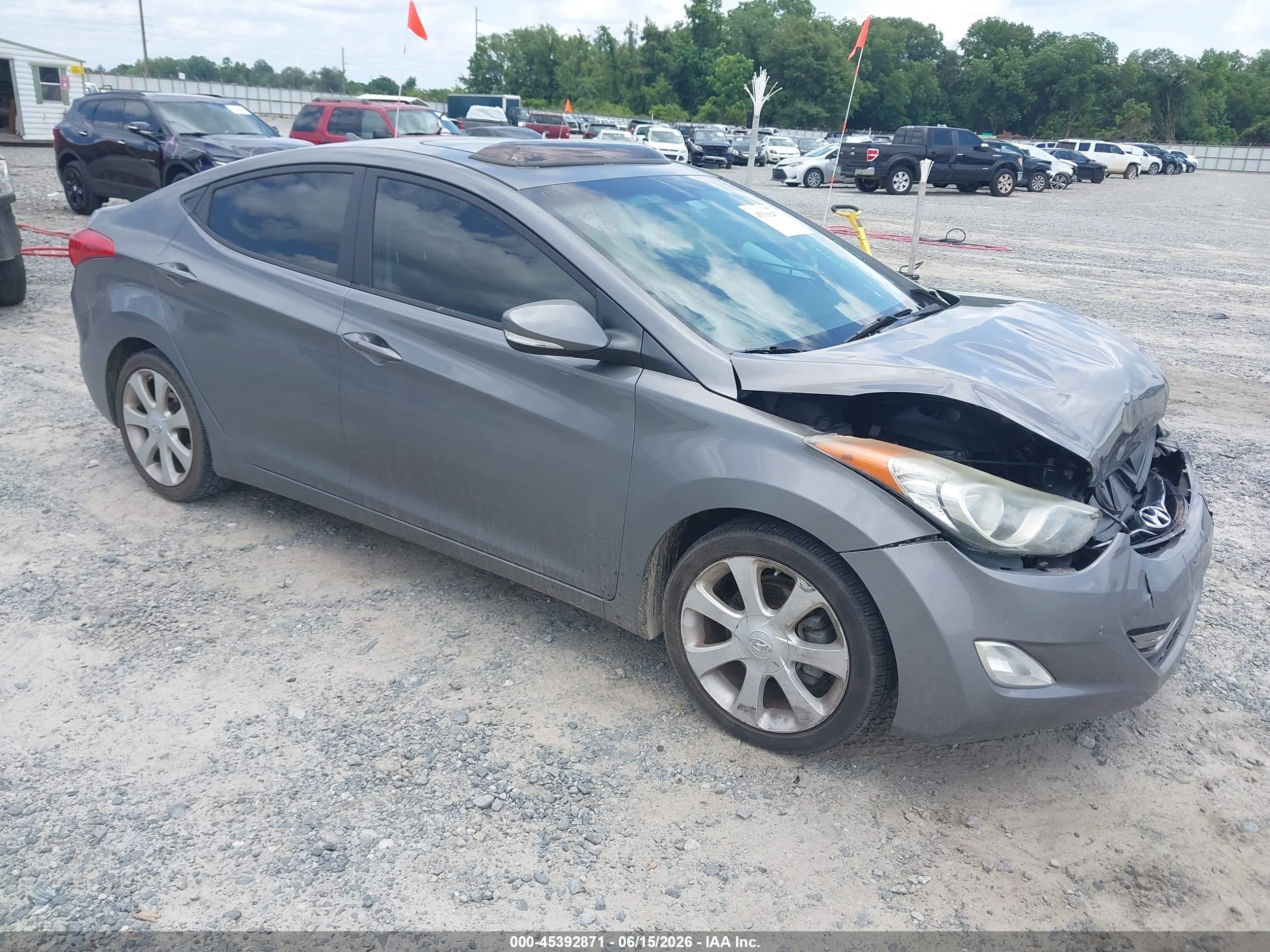 2013 Hyundai Elantra Limited Gray vin: 5NPDH4AE9DH162276
