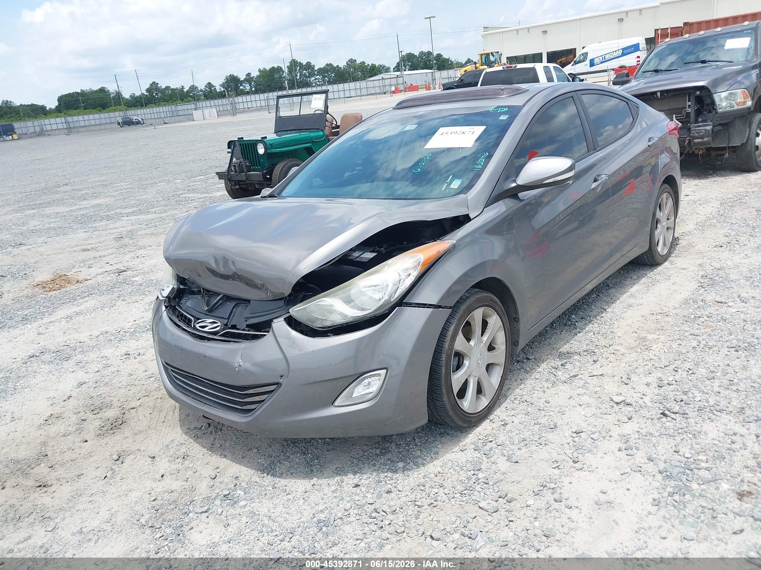 2013 Hyundai Elantra Limited Gray vin: 5NPDH4AE9DH162276