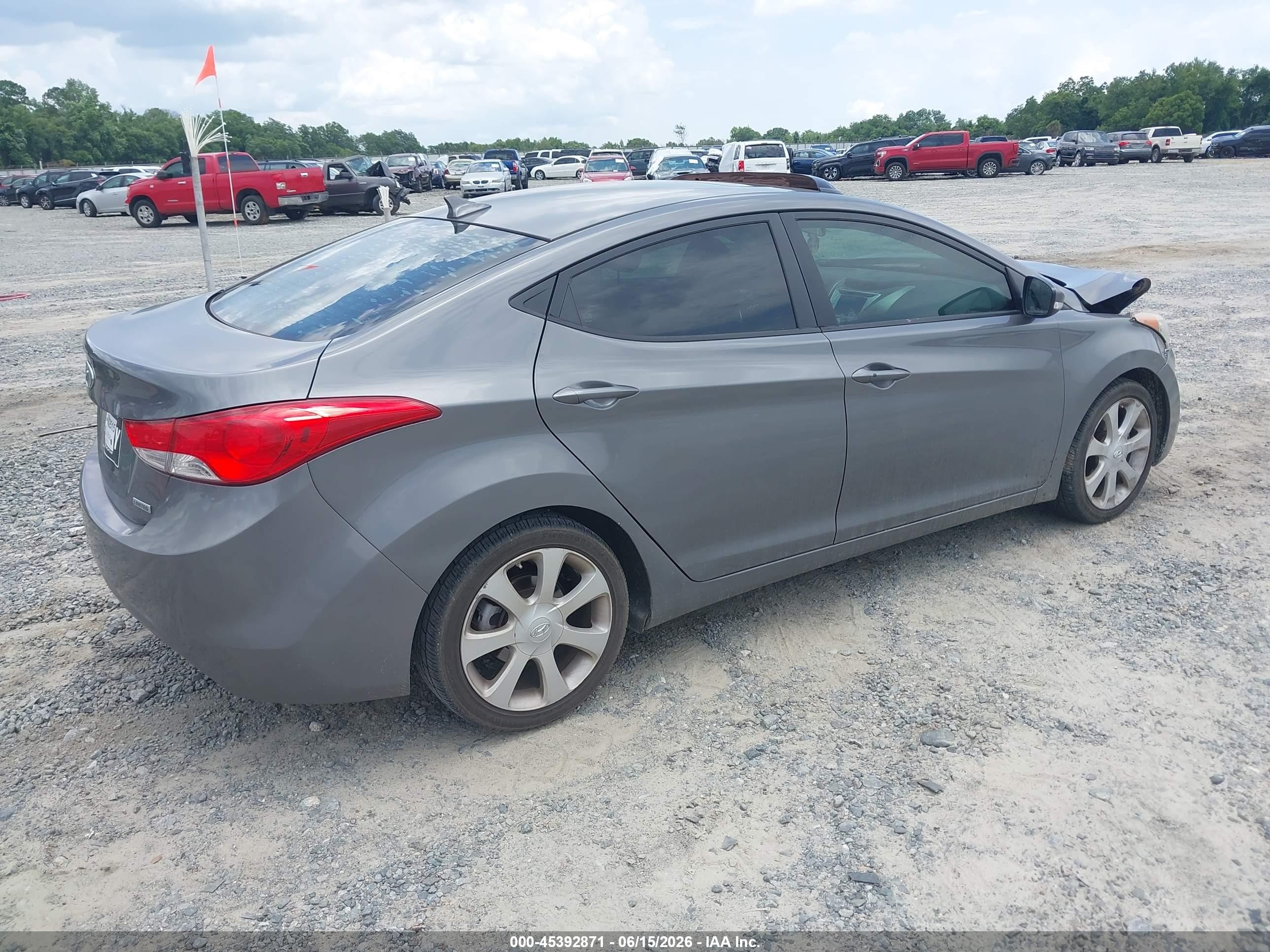 2013 Hyundai Elantra Limited Gray vin: 5NPDH4AE9DH162276