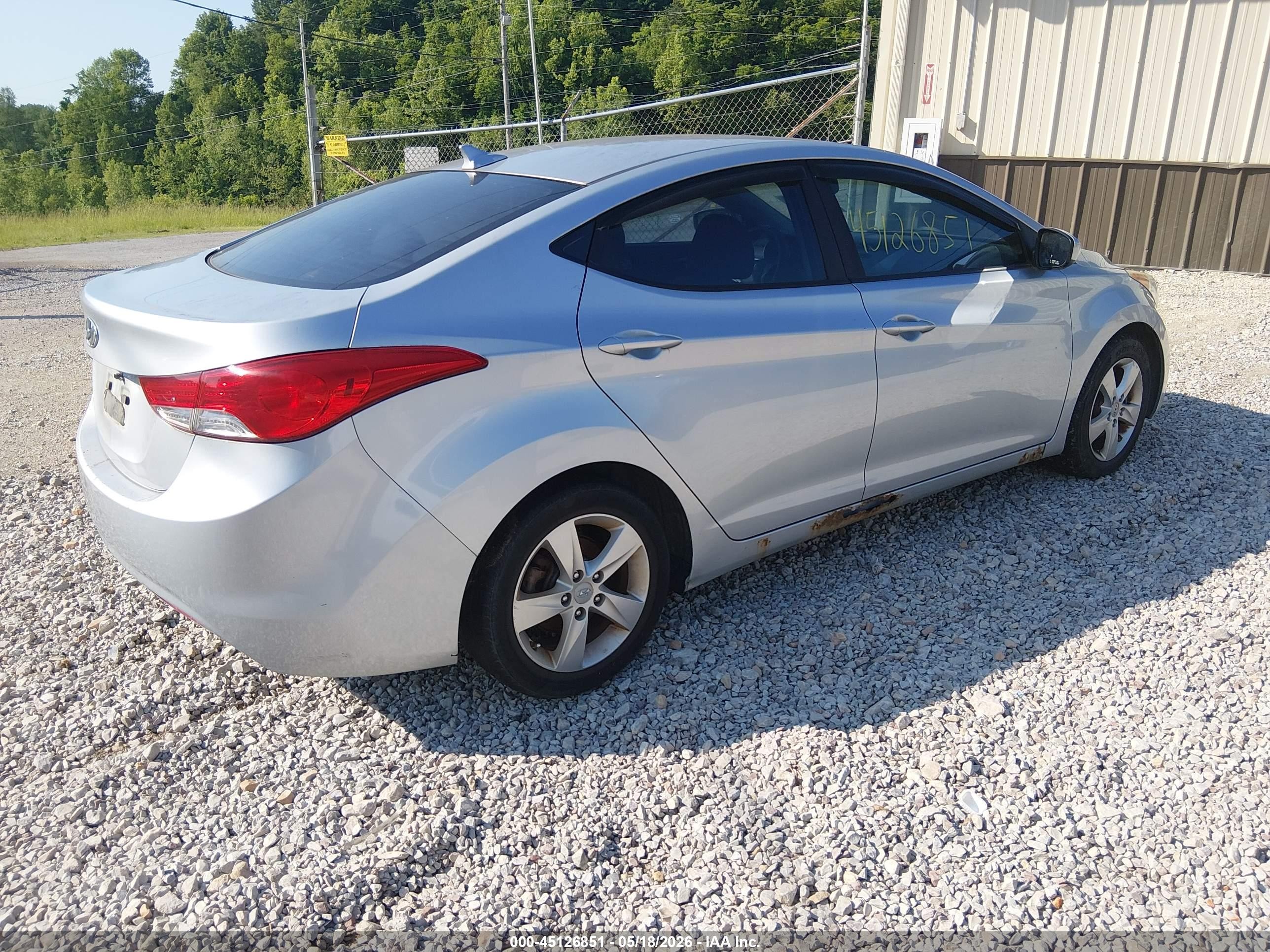 2013 Hyundai Elantra Gls Silver vin: 5NPDH4AE9DH167221