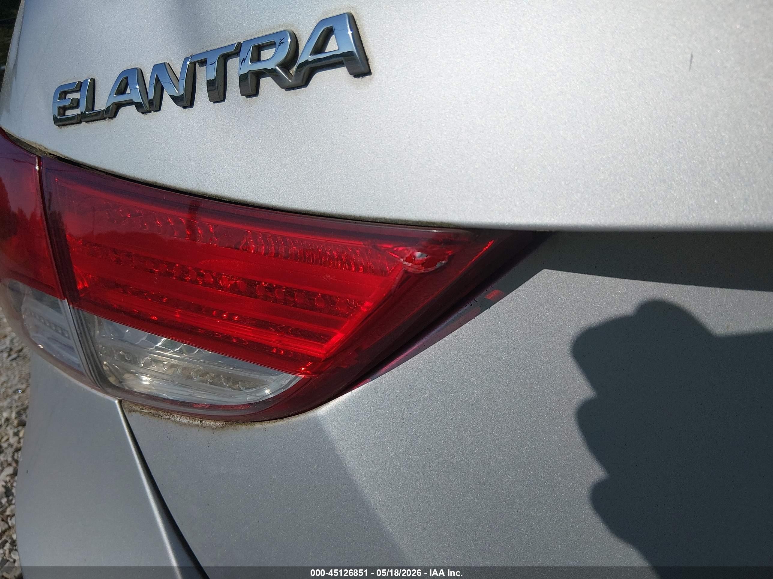 2013 Hyundai Elantra Gls Silver vin: 5NPDH4AE9DH167221
