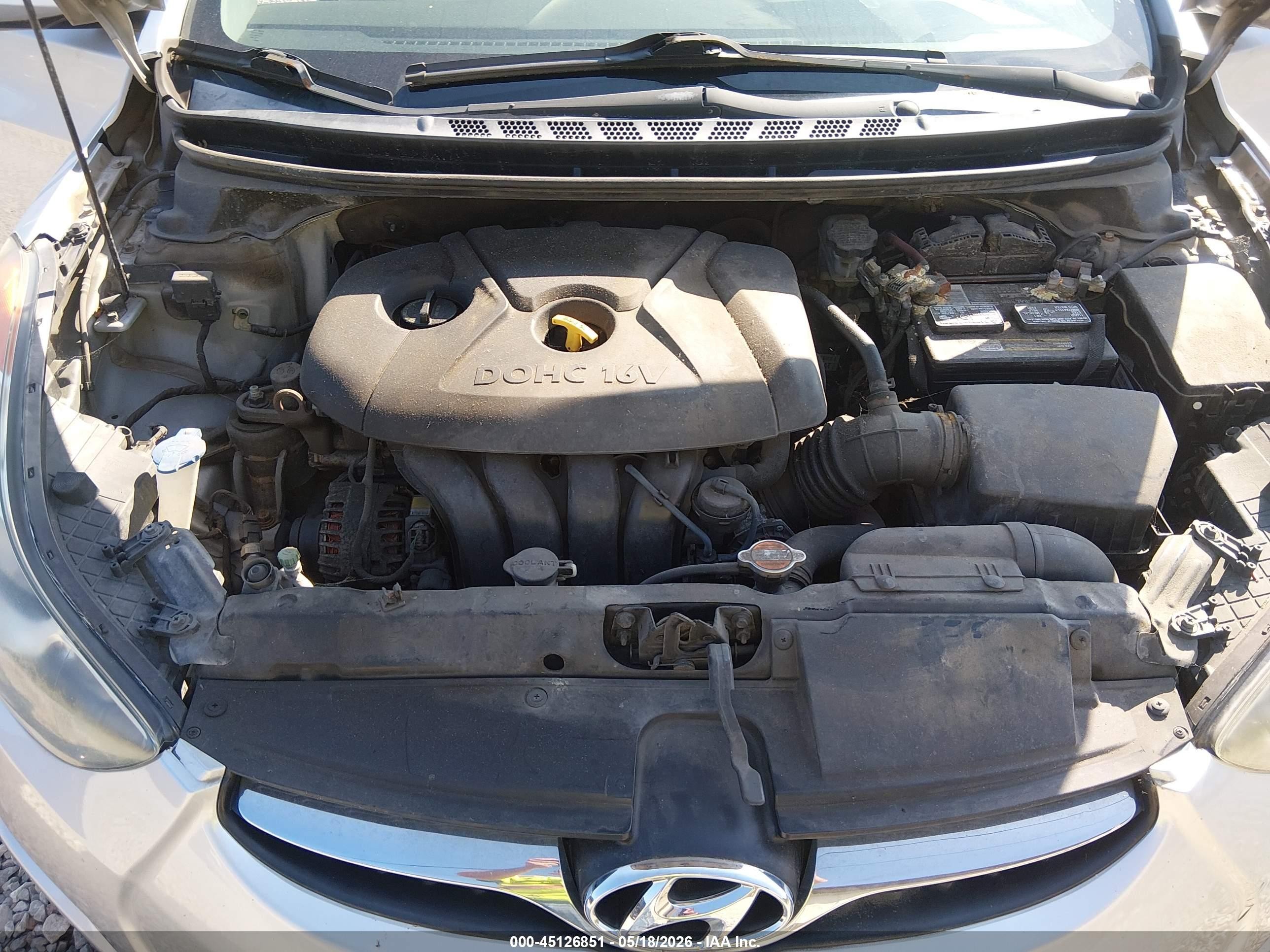 2013 Hyundai Elantra Gls Silver vin: 5NPDH4AE9DH167221