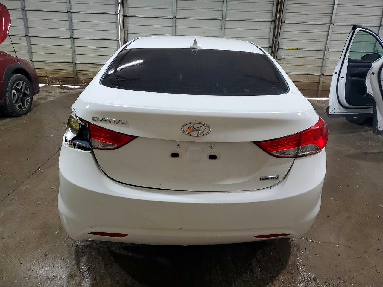 2013 Hyundai Elantra Limited White vin: 5NPDH4AE9DH167543