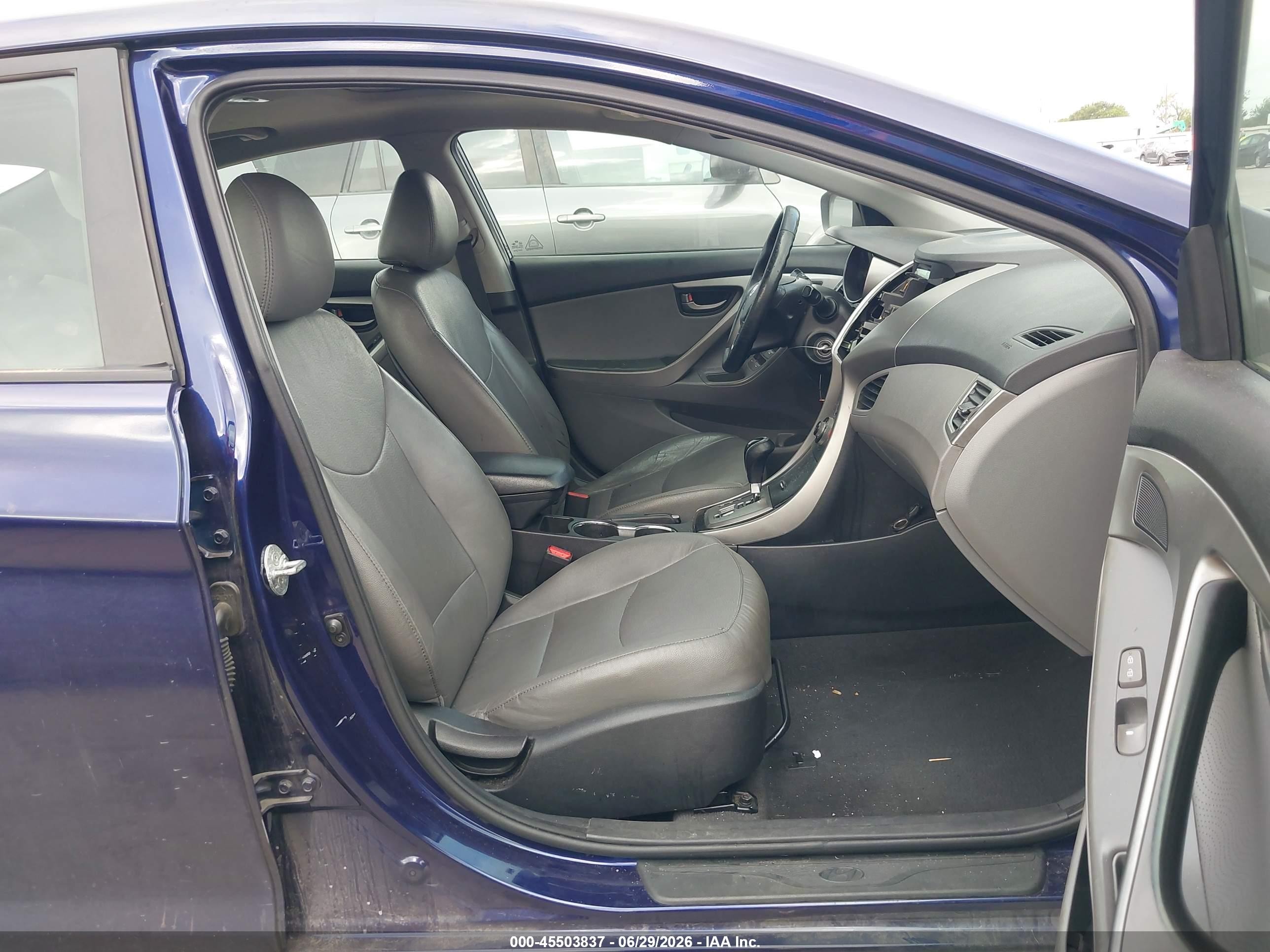 2013 Hyundai Elantra Limited Blue vin: 5NPDH4AE9DH171544