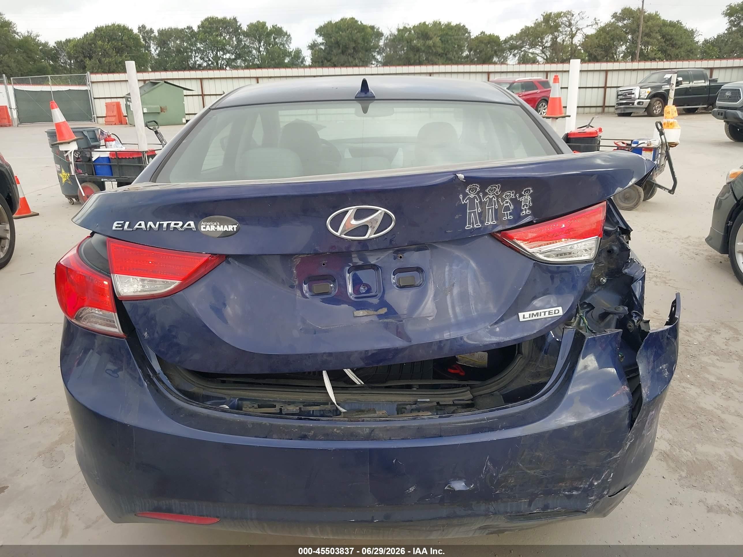 2013 Hyundai Elantra Limited Blue vin: 5NPDH4AE9DH171544
