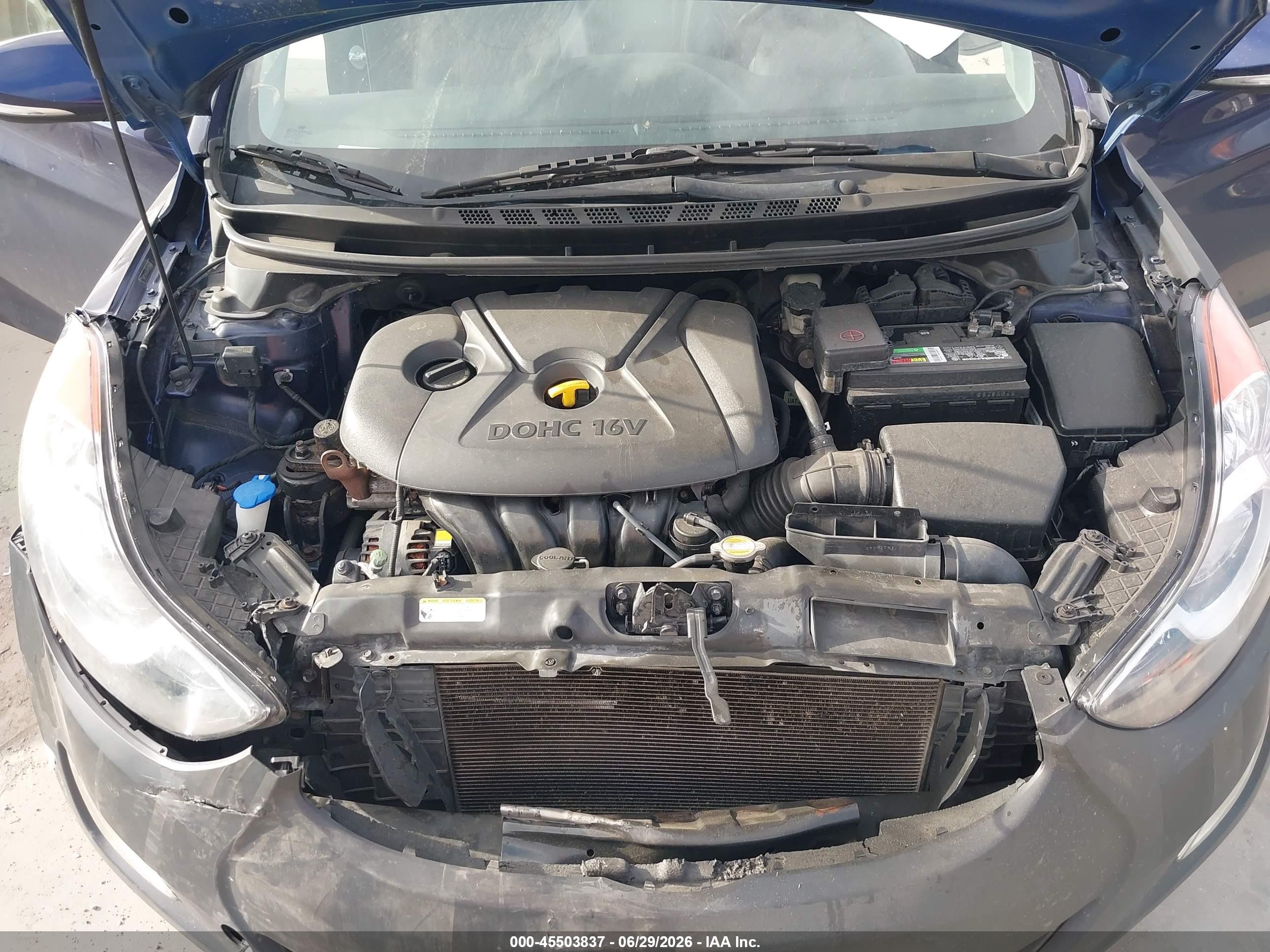 2013 Hyundai Elantra Limited Blue vin: 5NPDH4AE9DH171544