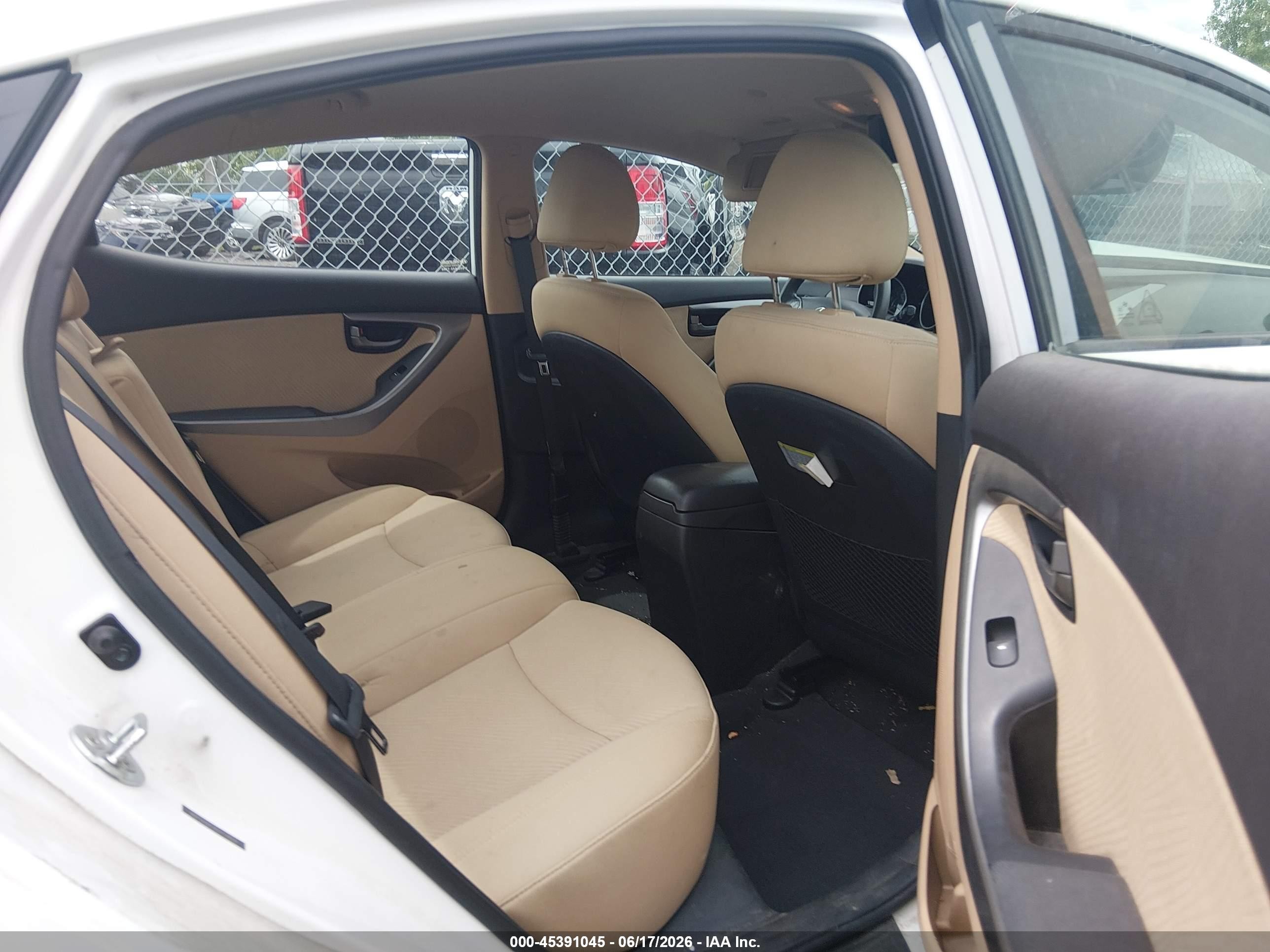 2013 Hyundai Elantra Gls White vin: 5NPDH4AE9DH174928