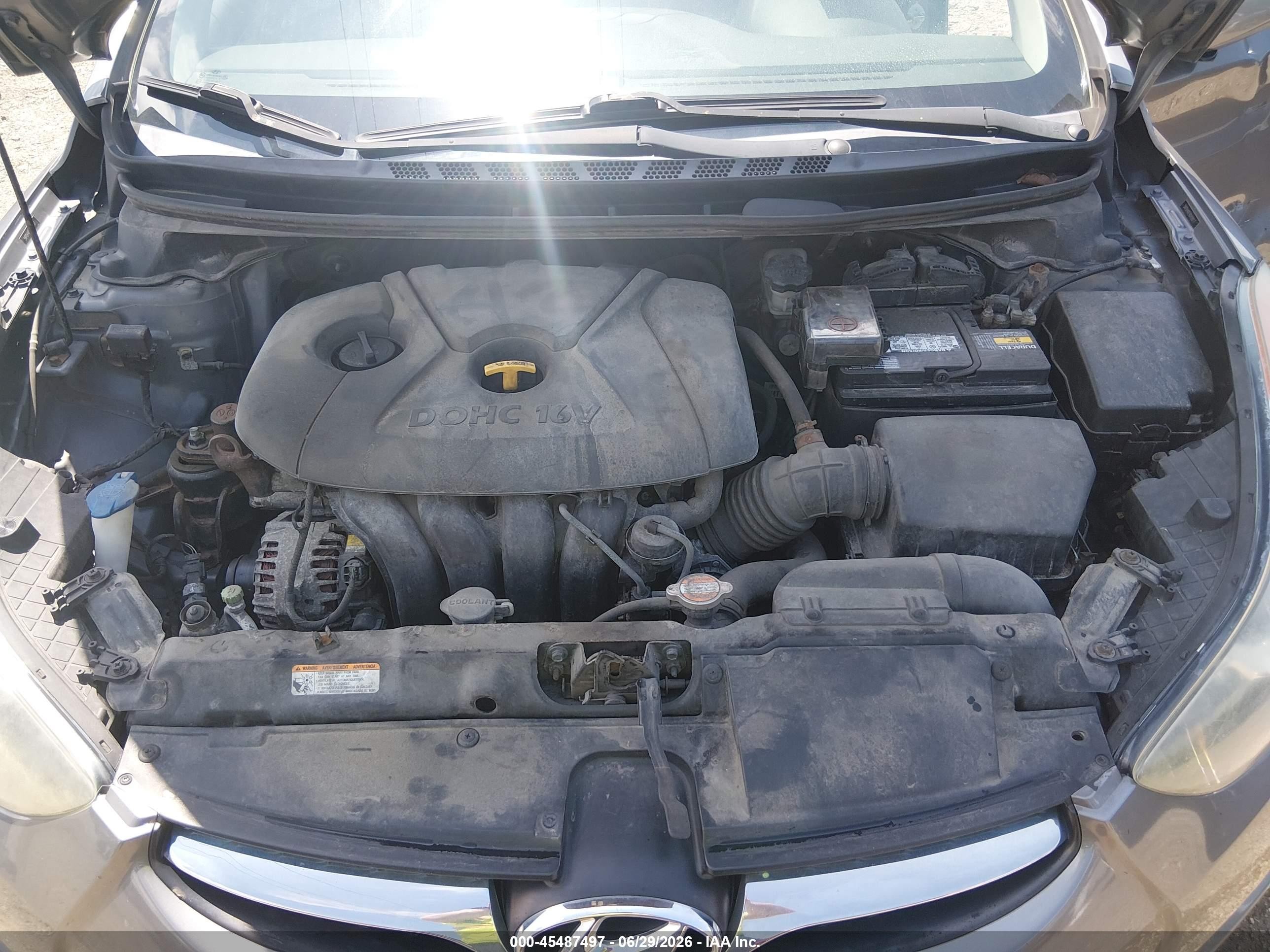 2013 Hyundai Elantra Gls Gray vin: 5NPDH4AE9DH188117