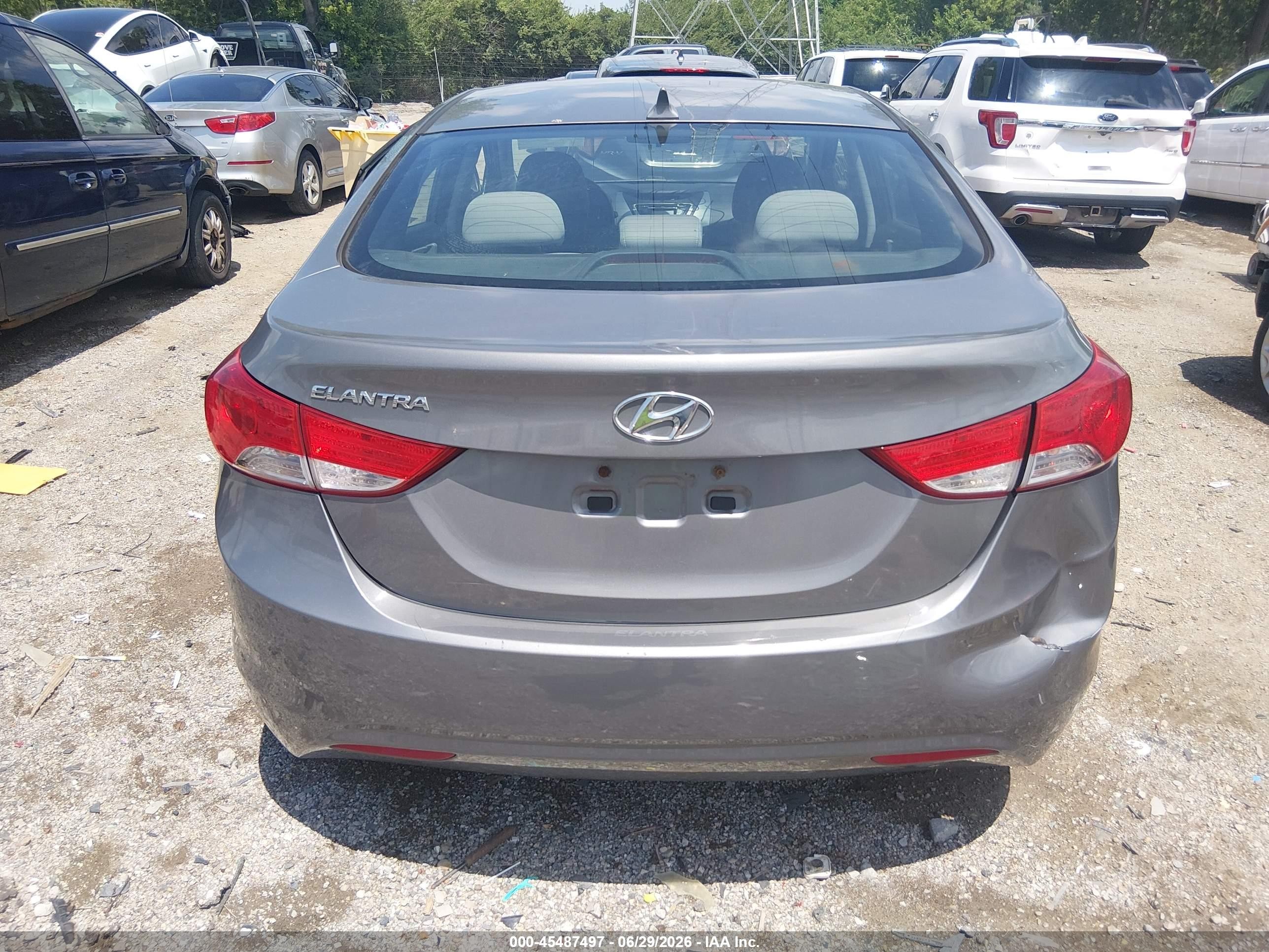 2013 Hyundai Elantra Gls Gray vin: 5NPDH4AE9DH188117