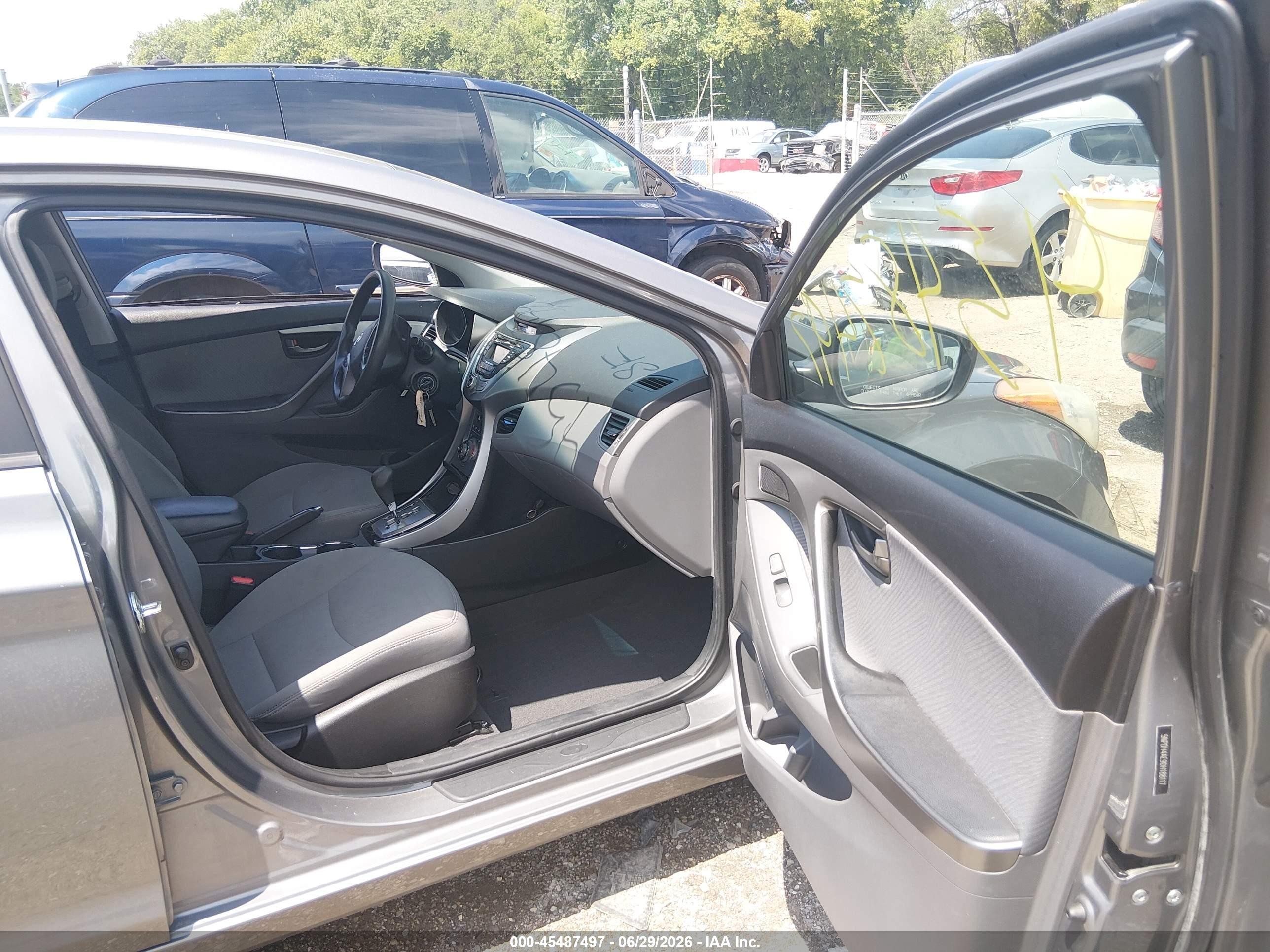 2013 Hyundai Elantra Gls Gray vin: 5NPDH4AE9DH188117