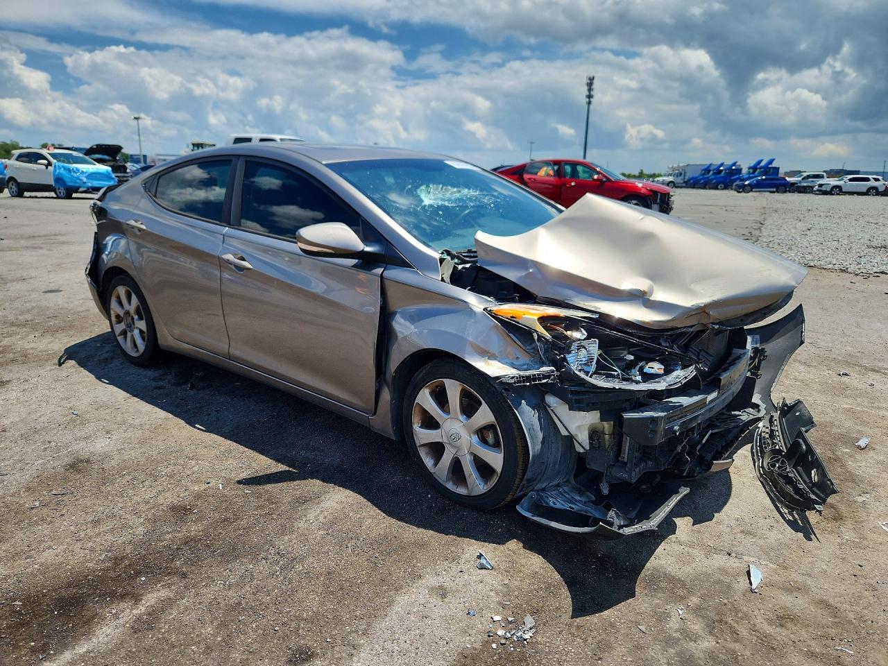 2013 Hyundai Elantra Limited Gray vin: 5NPDH4AE9DH191163