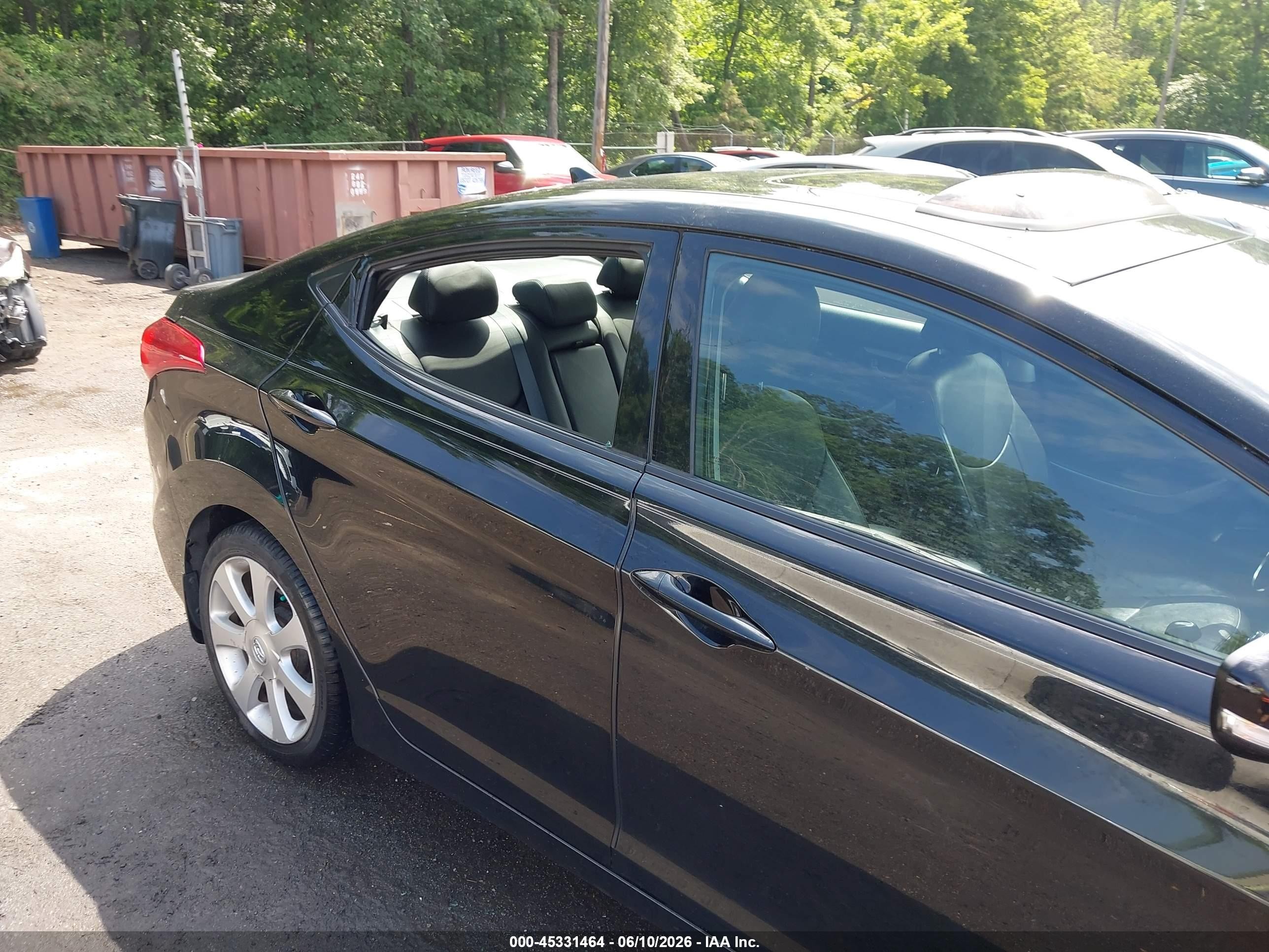 2013 Hyundai Elantra Limited Black vin: 5NPDH4AE9DH195536