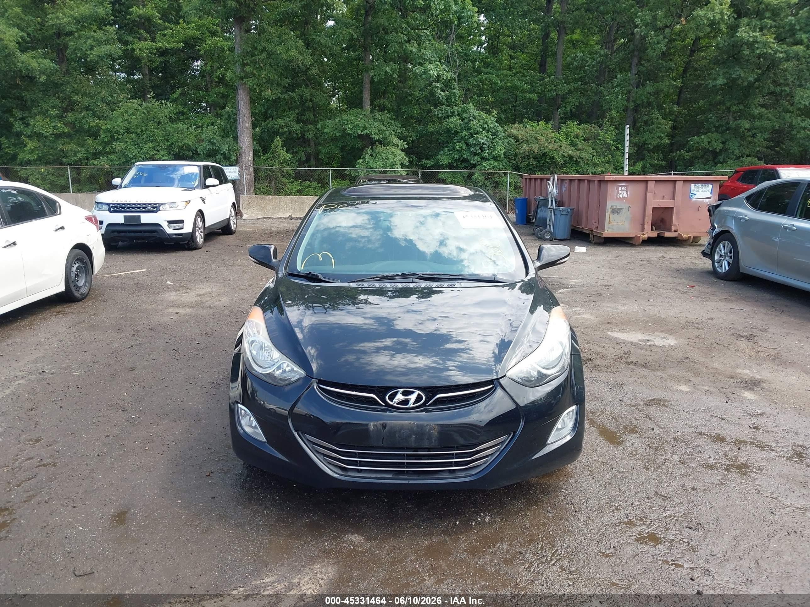 2013 Hyundai Elantra Limited Black vin: 5NPDH4AE9DH195536