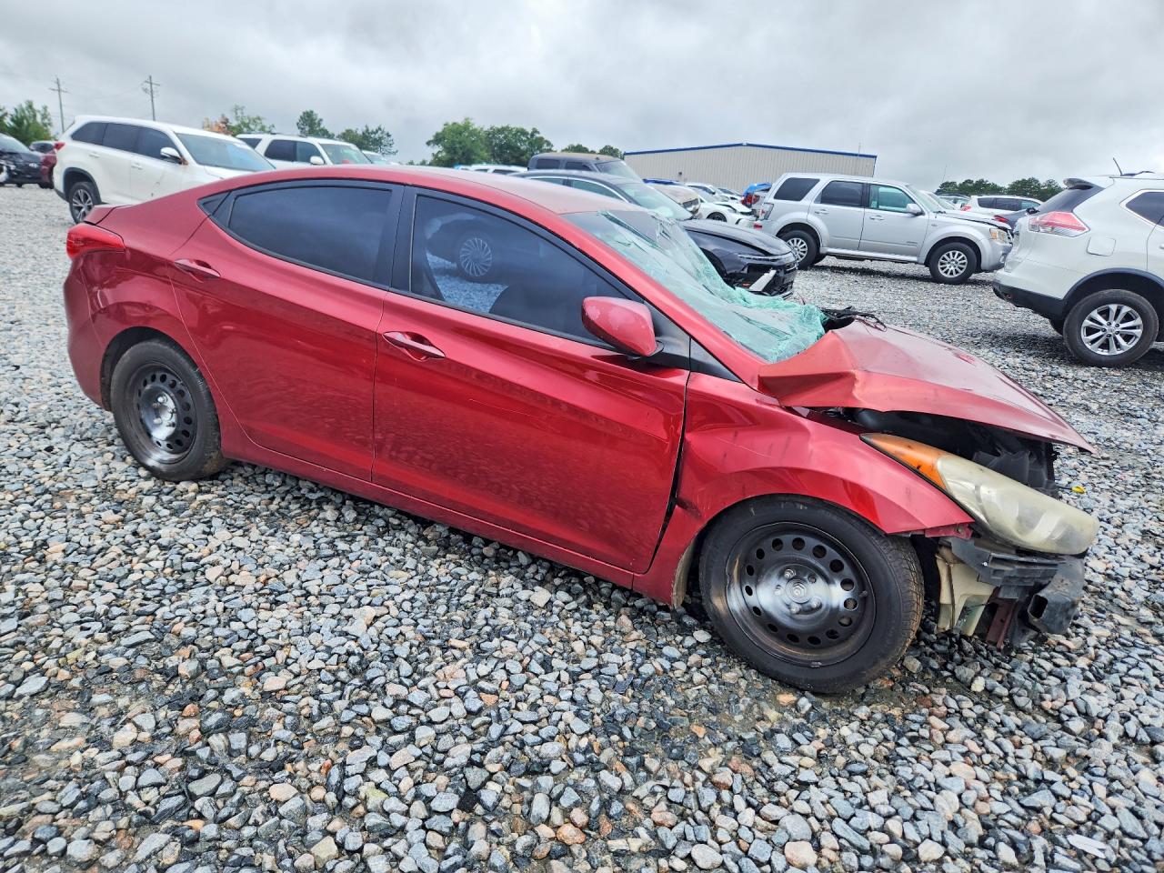 2013 Hyundai Elantra Gls Red vin: 5NPDH4AE9DH201352