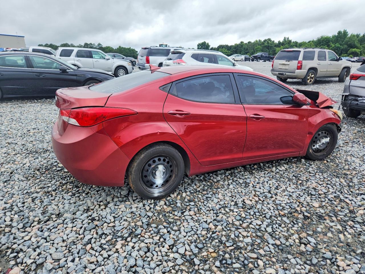 2013 Hyundai Elantra Gls Red vin: 5NPDH4AE9DH201352