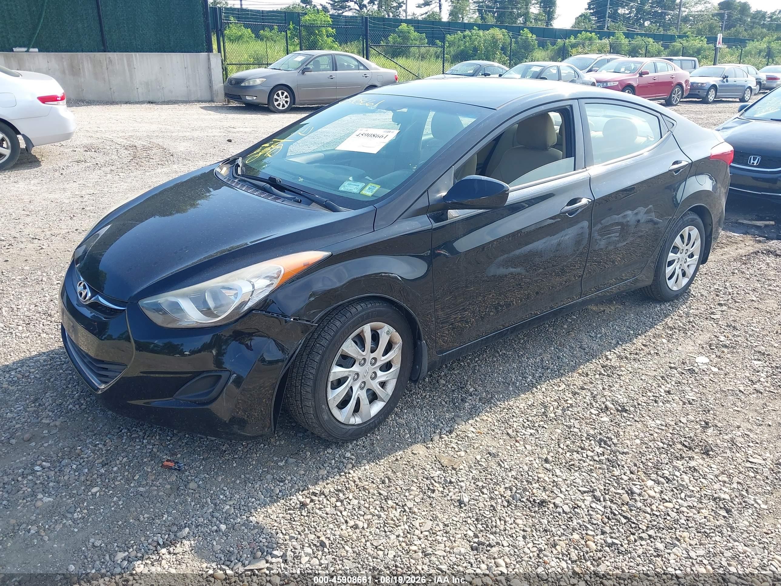 2013 Hyundai Elantra Gls Черный vin: 5NPDH4AE9DH201478