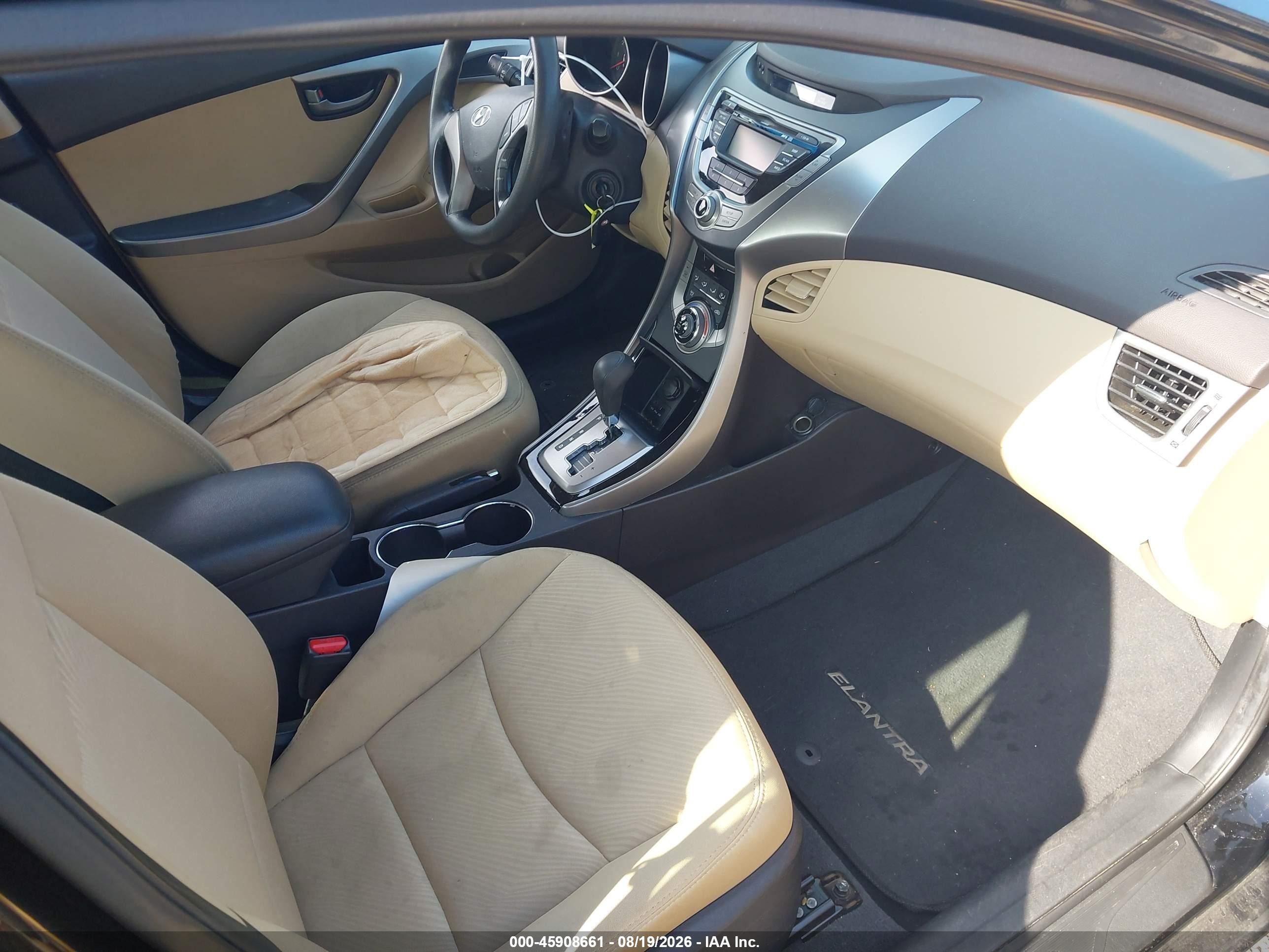 2013 Hyundai Elantra Gls Черный vin: 5NPDH4AE9DH201478