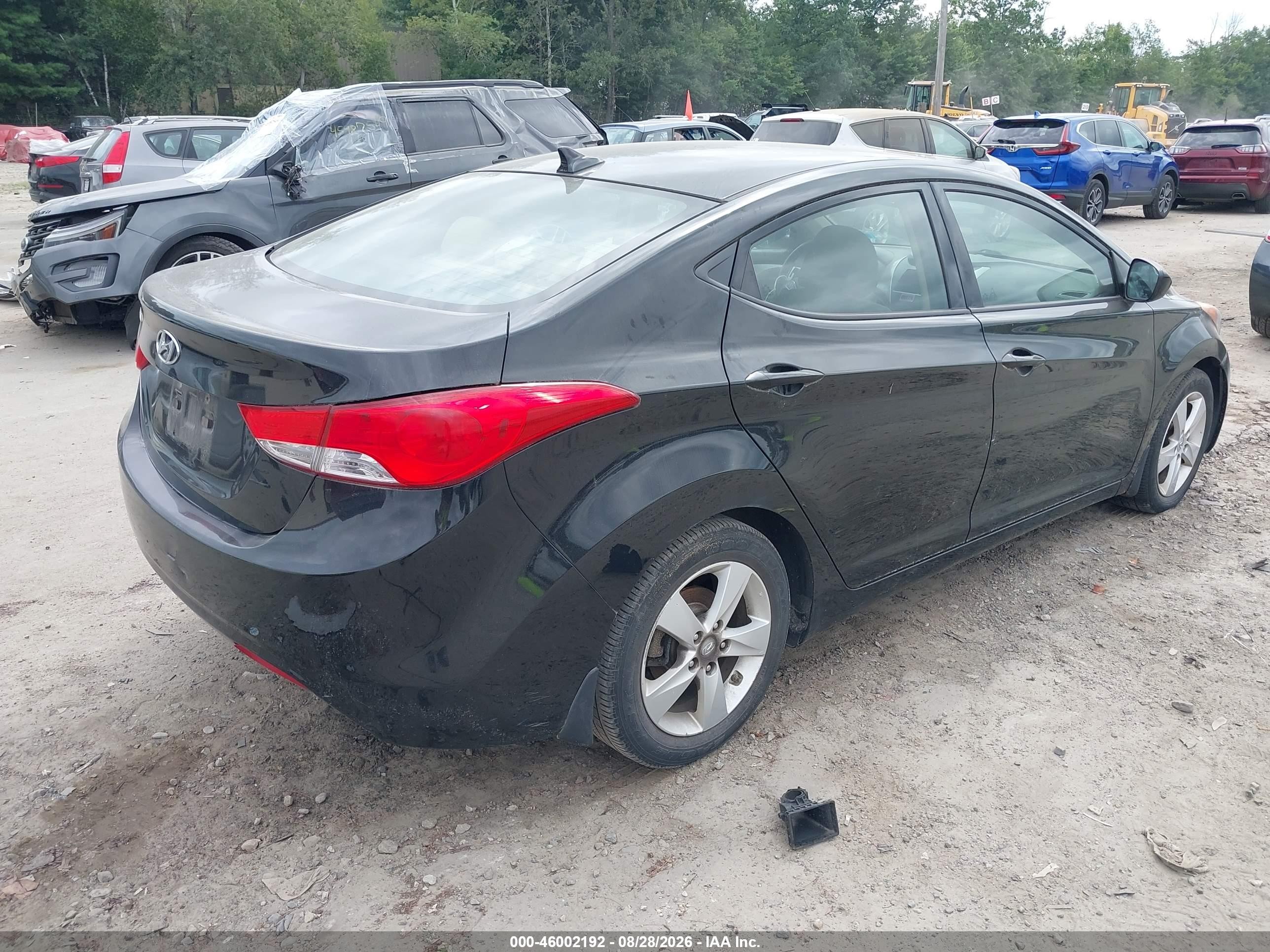 2013 Hyundai Elantra Gls Black vin: 5NPDH4AE9DH205692