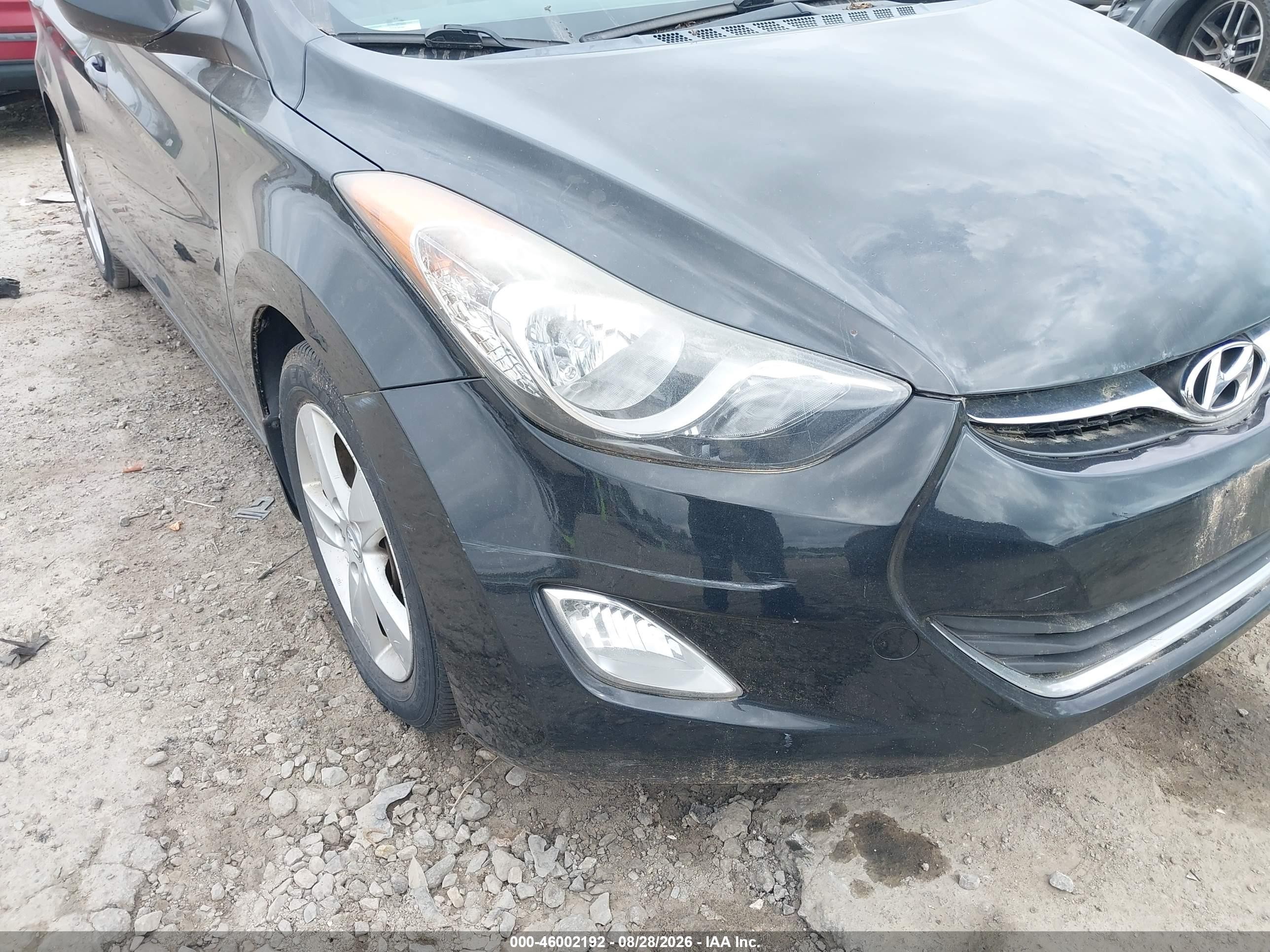 2013 Hyundai Elantra Gls Black vin: 5NPDH4AE9DH205692