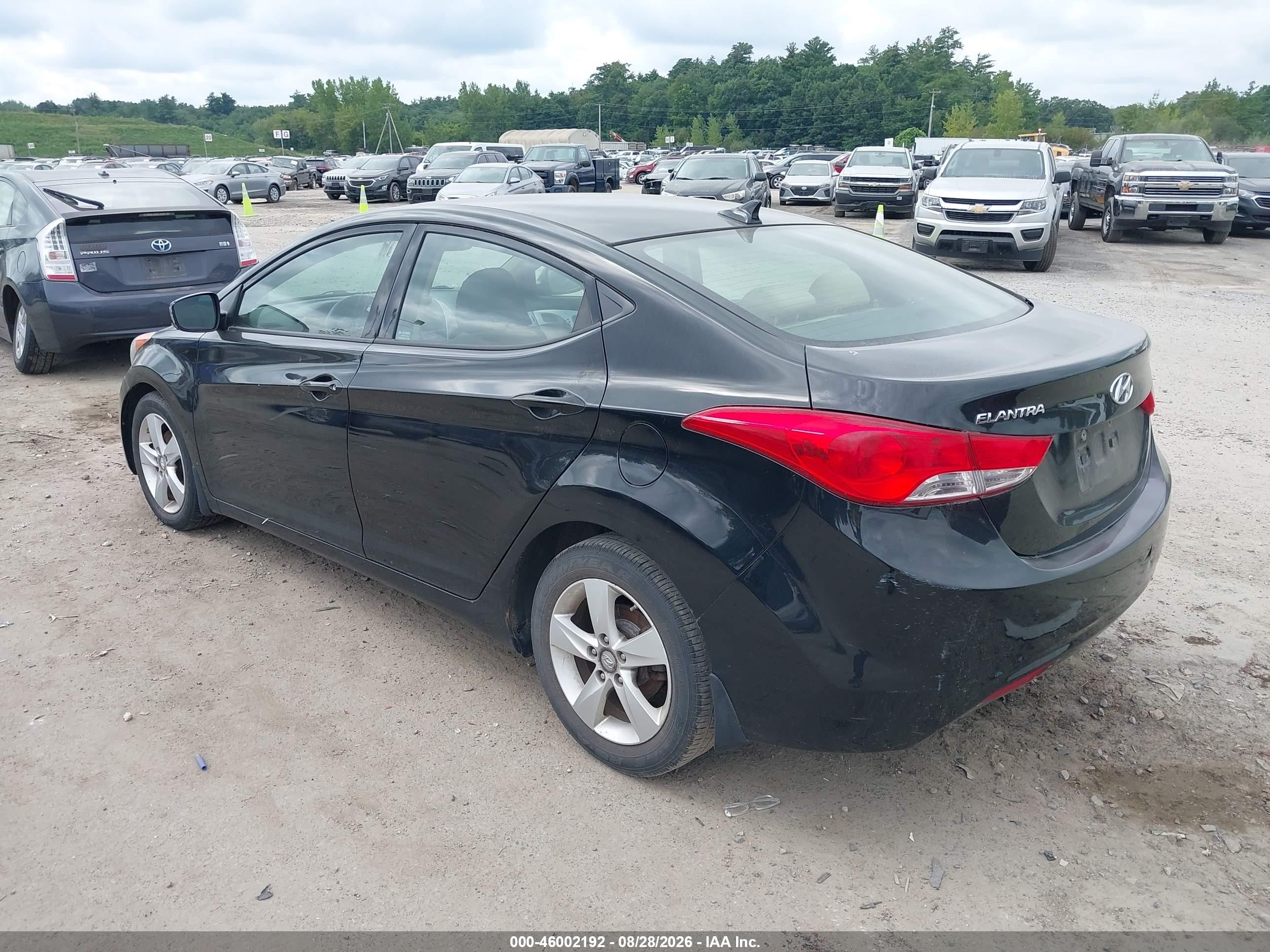 2013 Hyundai Elantra Gls Black vin: 5NPDH4AE9DH205692