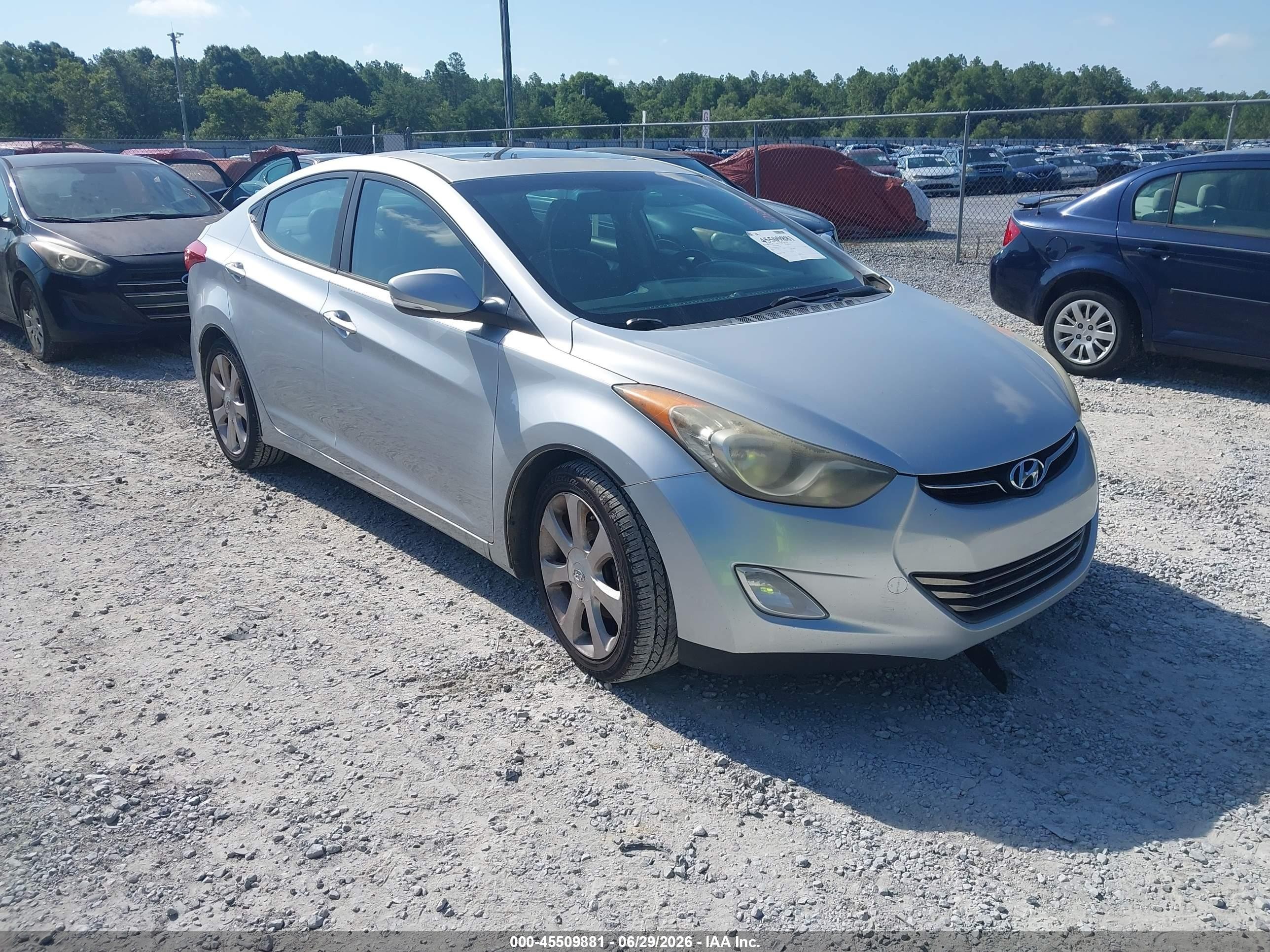 2013 Hyundai Elantra Limited Серебряный vin: 5NPDH4AE9DH207488