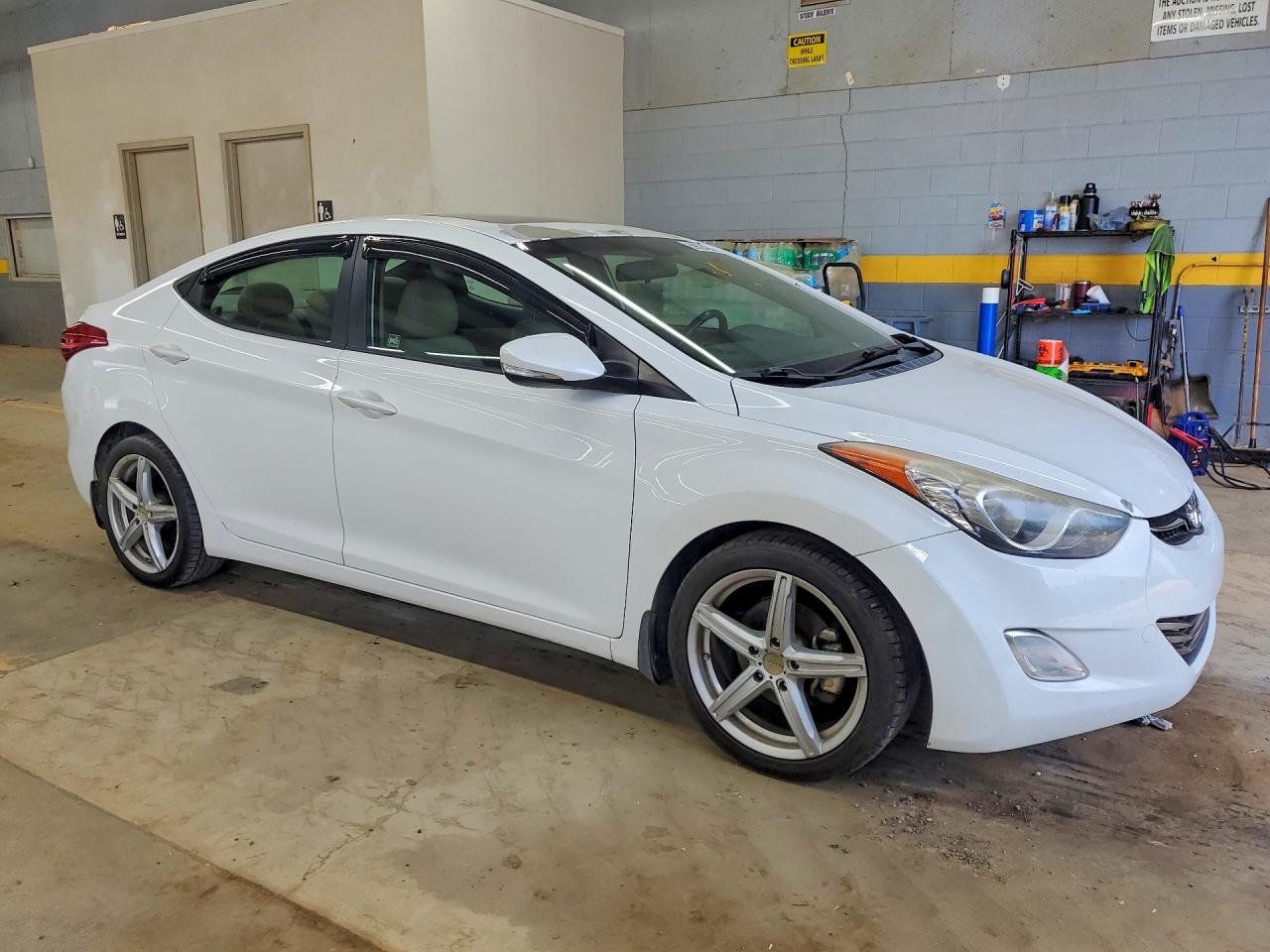 2013 Hyundai Elantra Limited White vin: 5NPDH4AE9DH211640