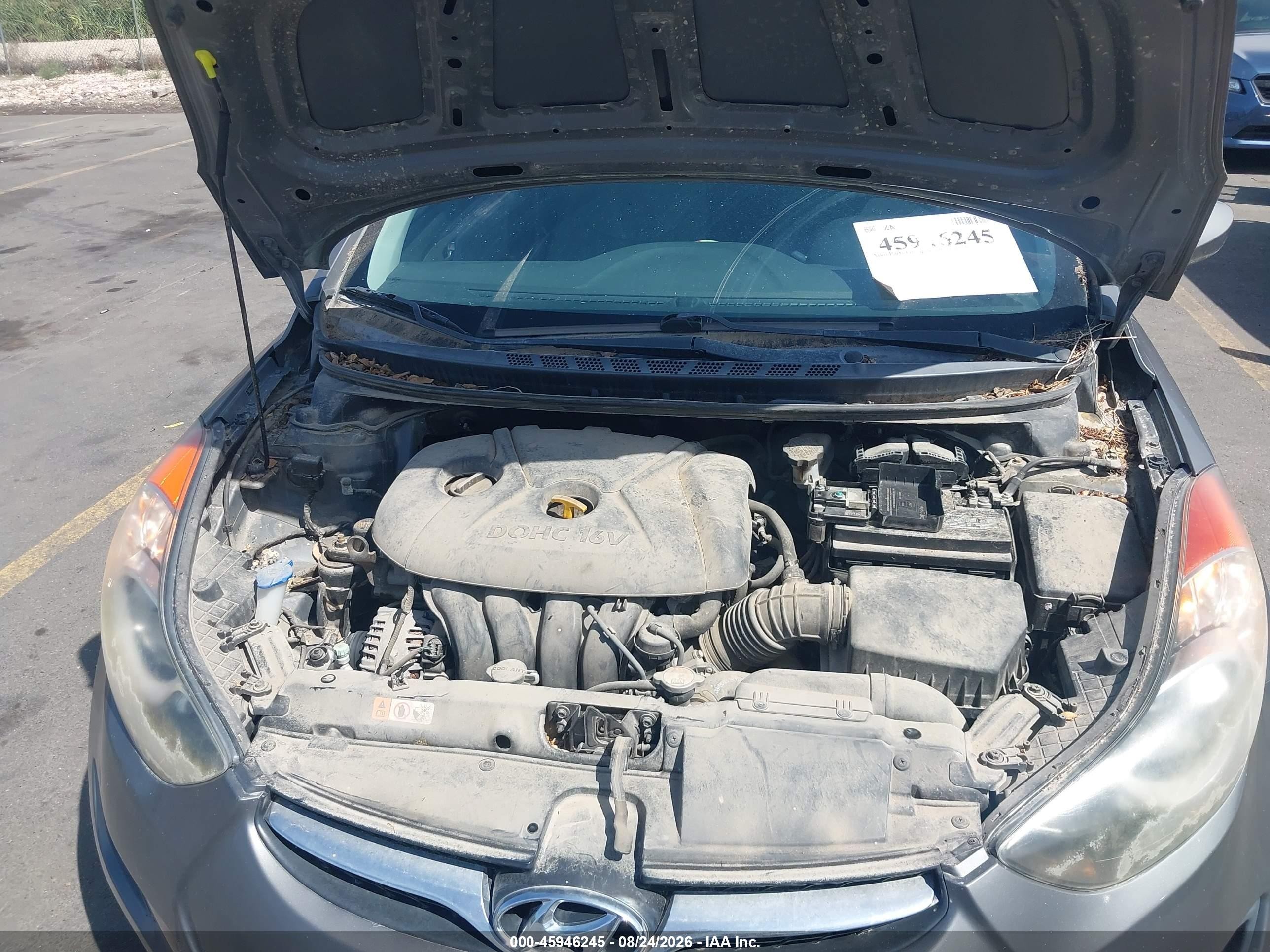 2013 Hyundai Elantra Gls Gray vin: 5NPDH4AE9DH216949
