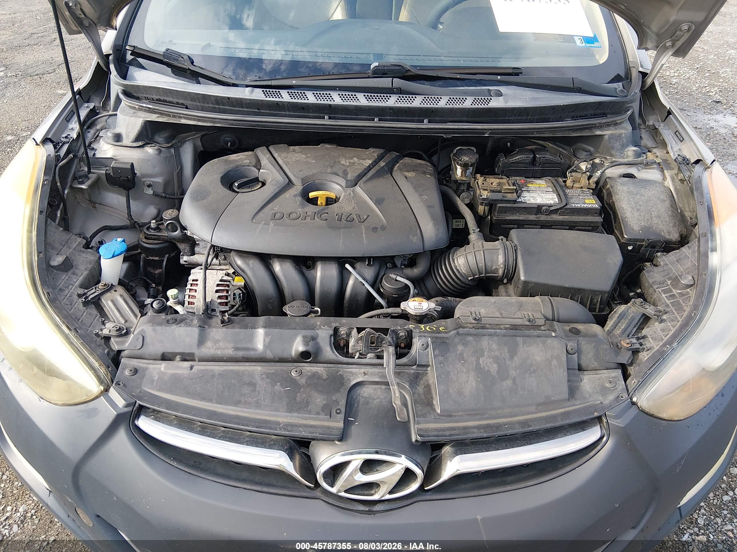 2013 Hyundai Elantra Limited Gray vin: 5NPDH4AE9DH231564