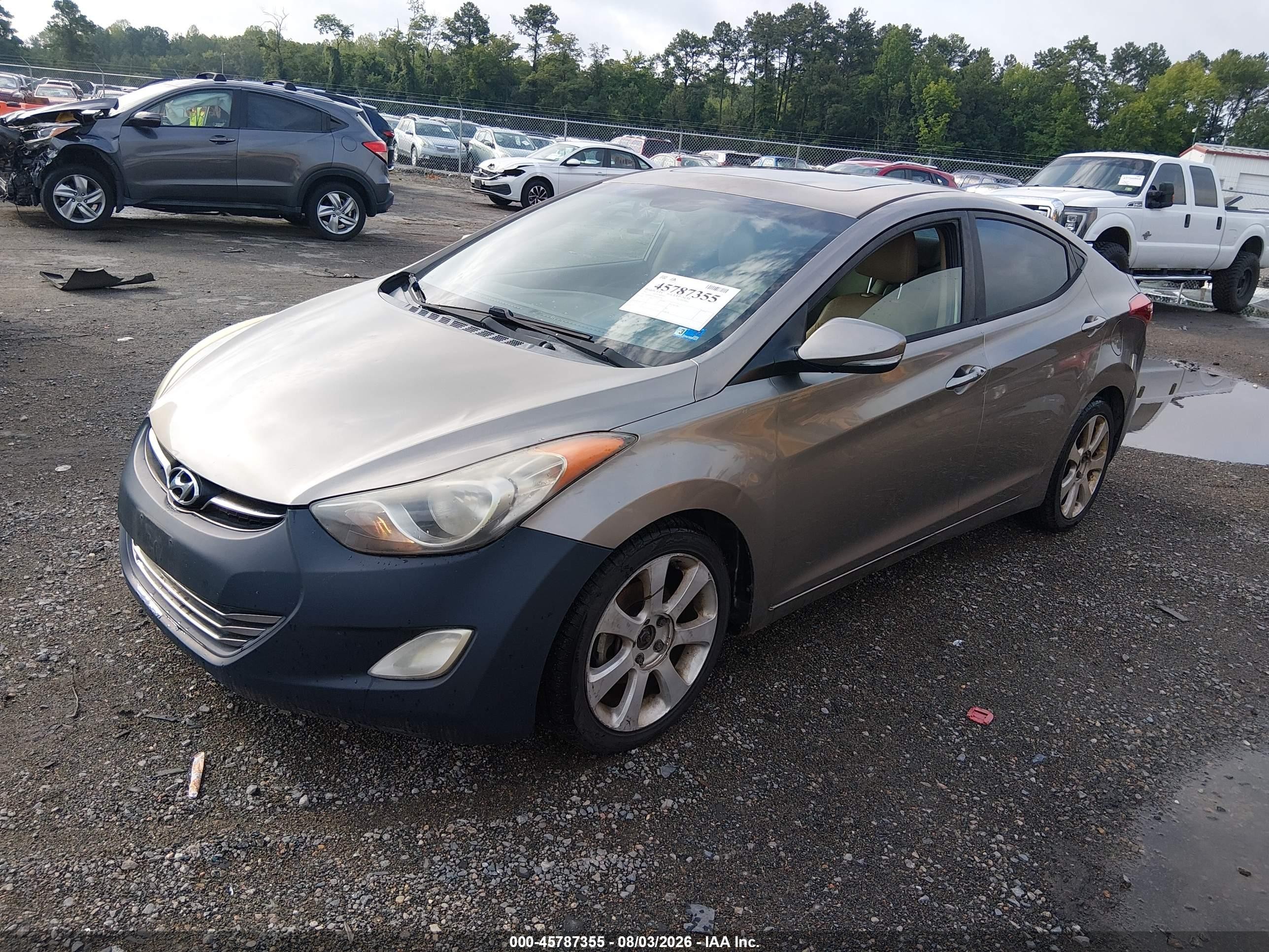 2013 Hyundai Elantra Limited Gray vin: 5NPDH4AE9DH231564