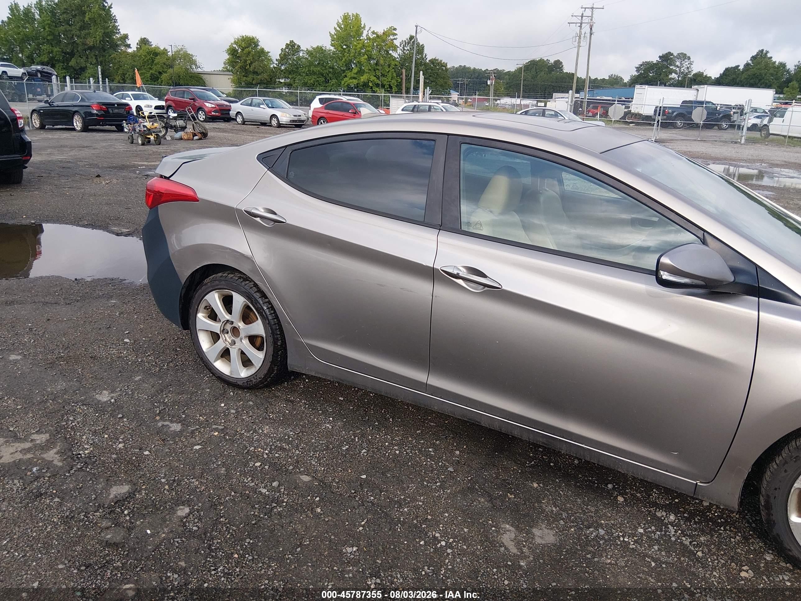 2013 Hyundai Elantra Limited Gray vin: 5NPDH4AE9DH231564