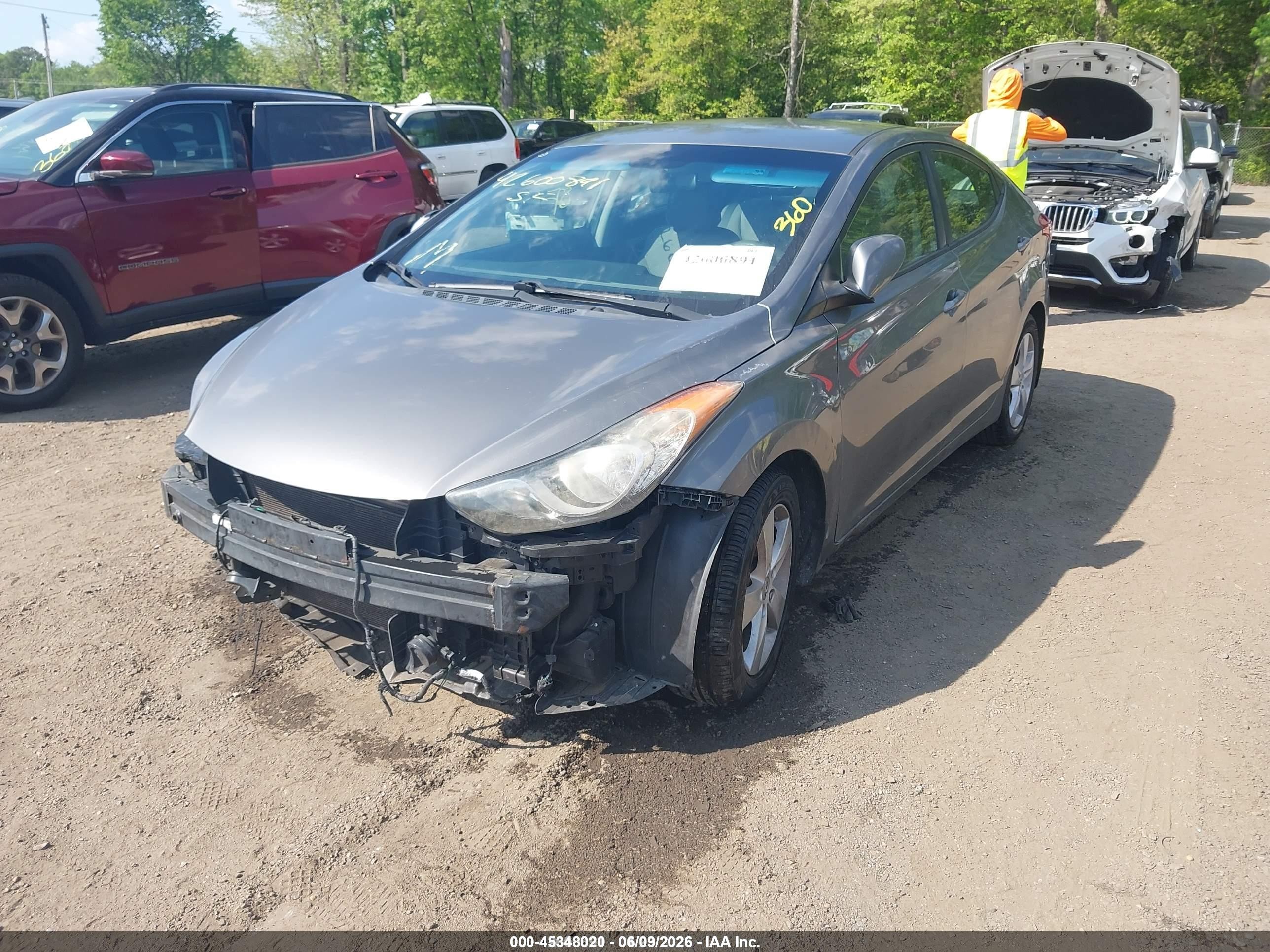 2013 Hyundai Elantra Gls Gray vin: 5NPDH4AE9DH232018