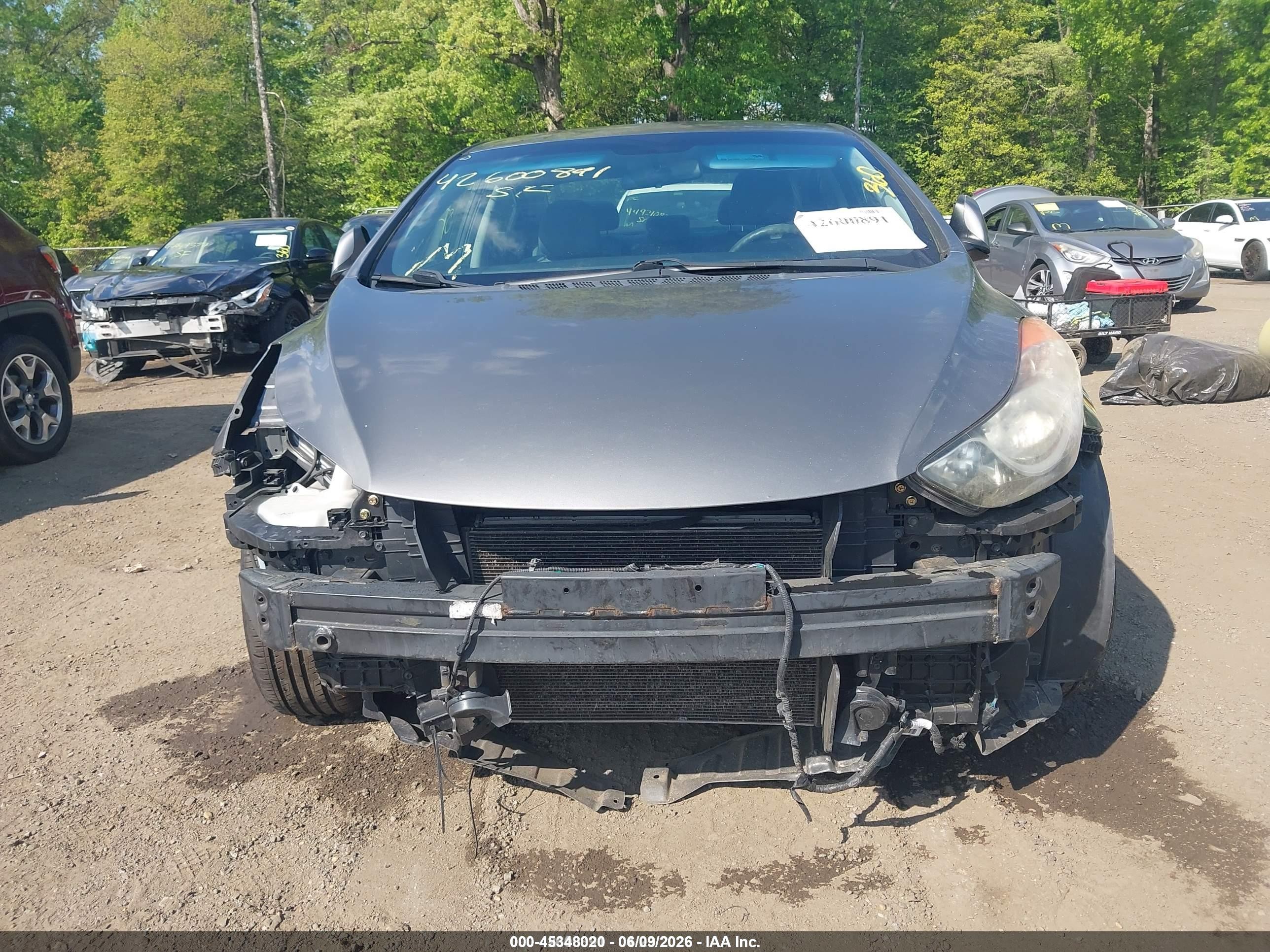 2013 Hyundai Elantra Gls Gray vin: 5NPDH4AE9DH232018