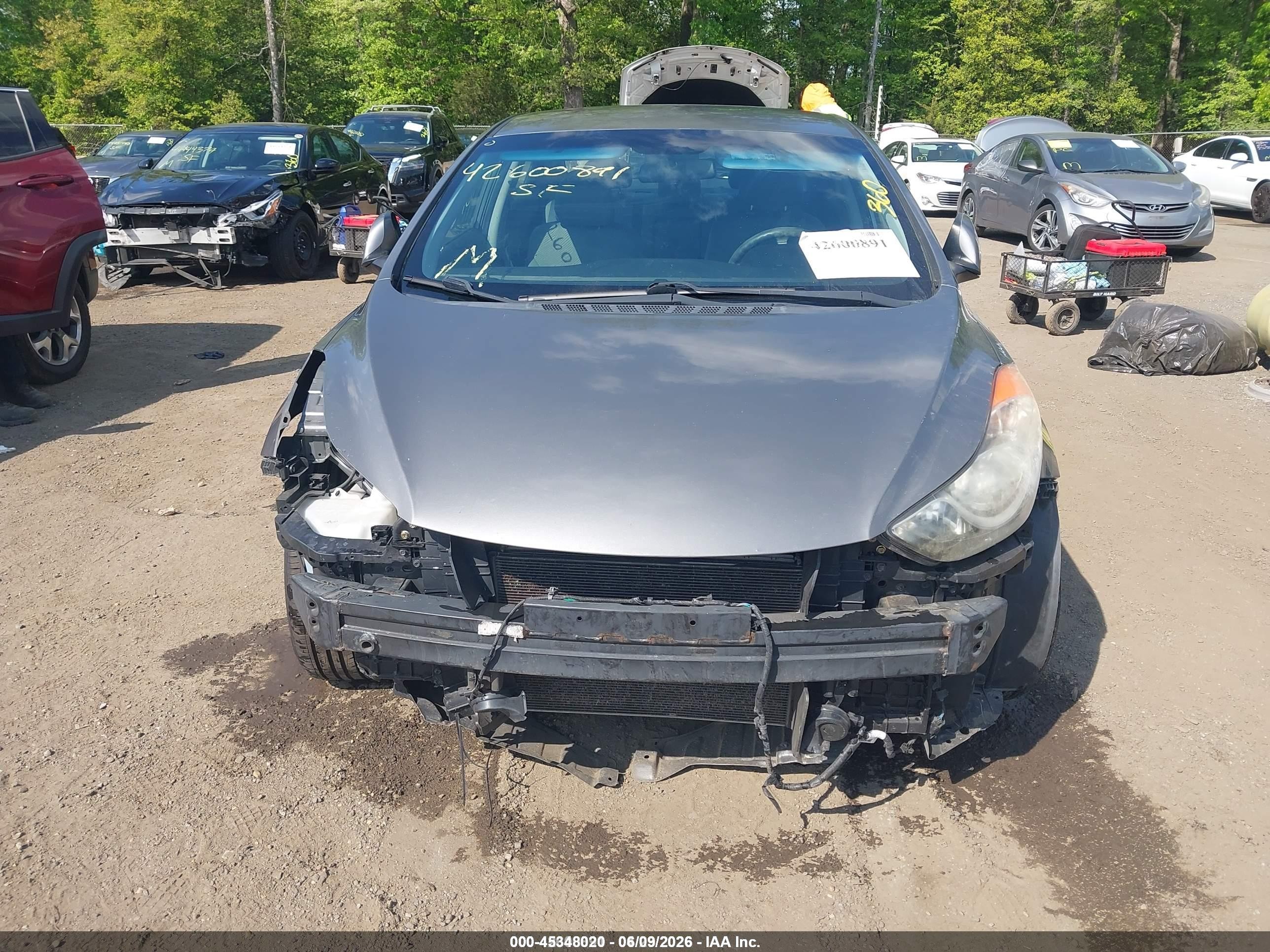 2013 Hyundai Elantra Gls Gray vin: 5NPDH4AE9DH232018