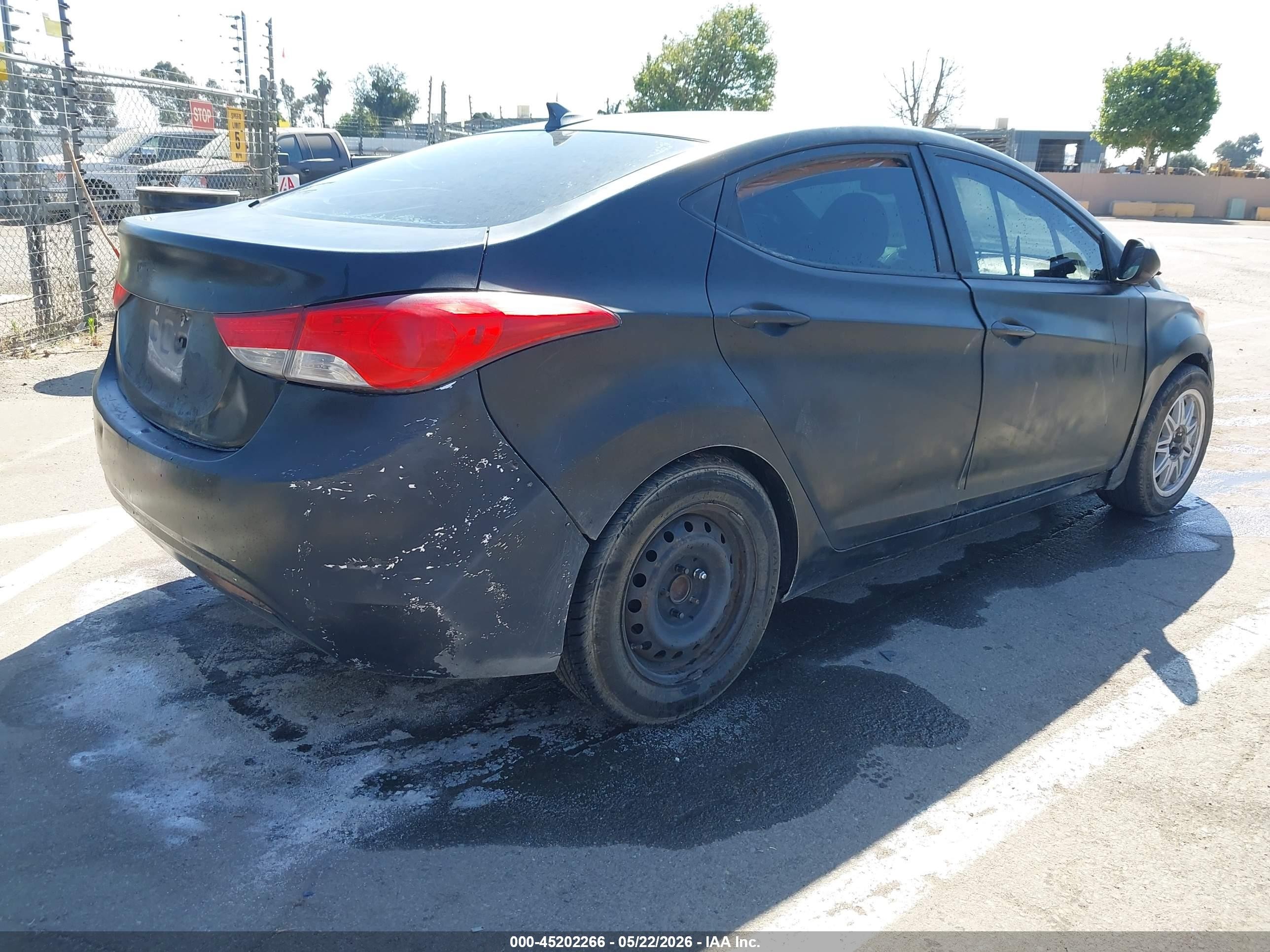2013 Hyundai Elantra Gls Black vin: 5NPDH4AE9DH240796