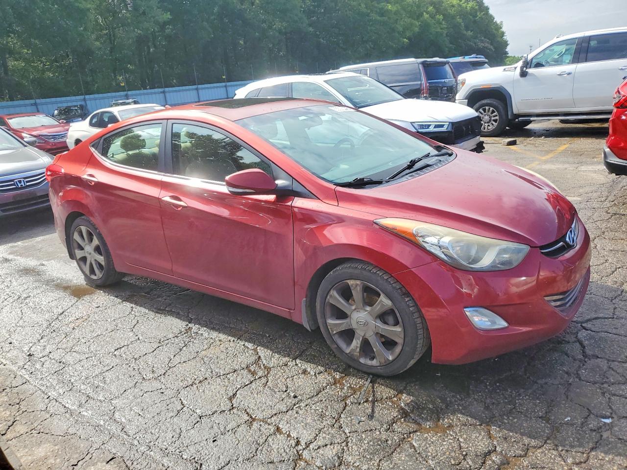 2013 Hyundai Elantra Limited Red vin: 5NPDH4AE9DH243083